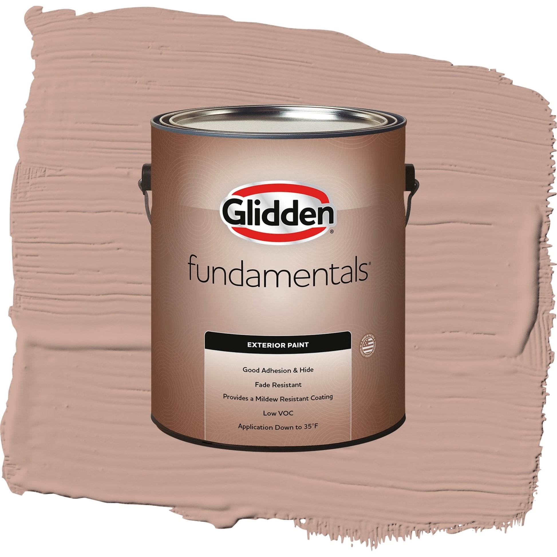 Glidden Fundamentals Just Rosey / Orange, Flat Exterior Paint, 1 Gallon