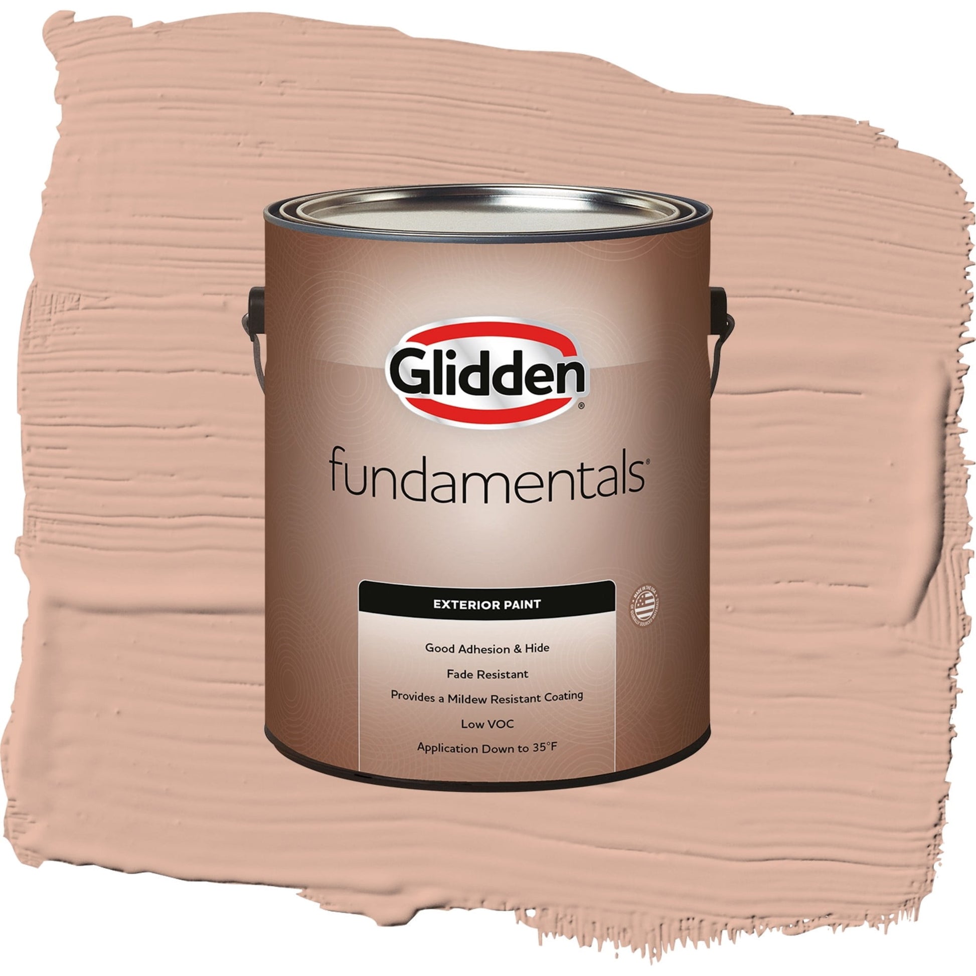 Glidden Fundamentals Lazy Summer / Orange, Semi-Gloss Exterior Paint, 1 Gallon
