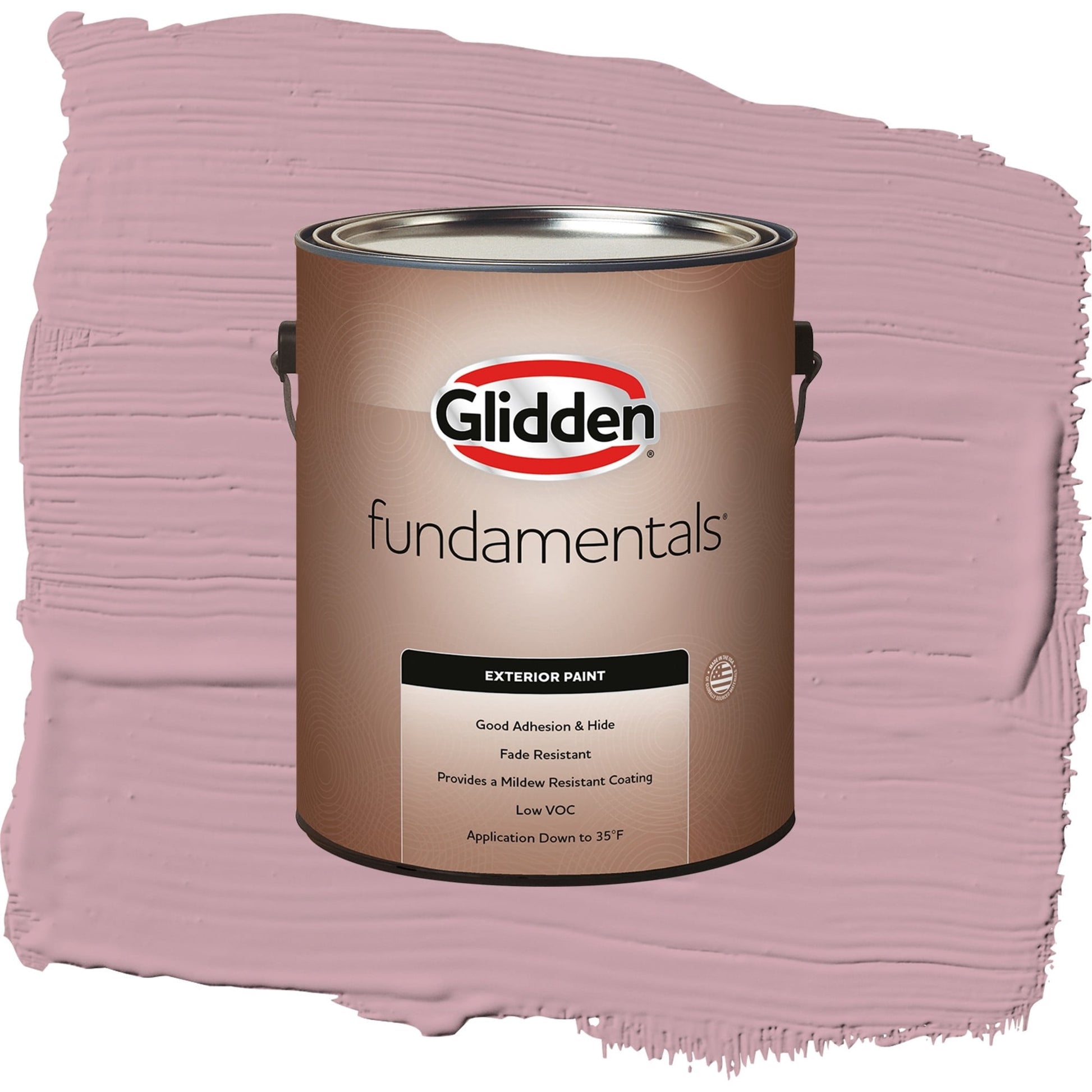 Glidden Fundamentals Lighthearted Rose / Purple, Satin Exterior Paint, 1 Gallon