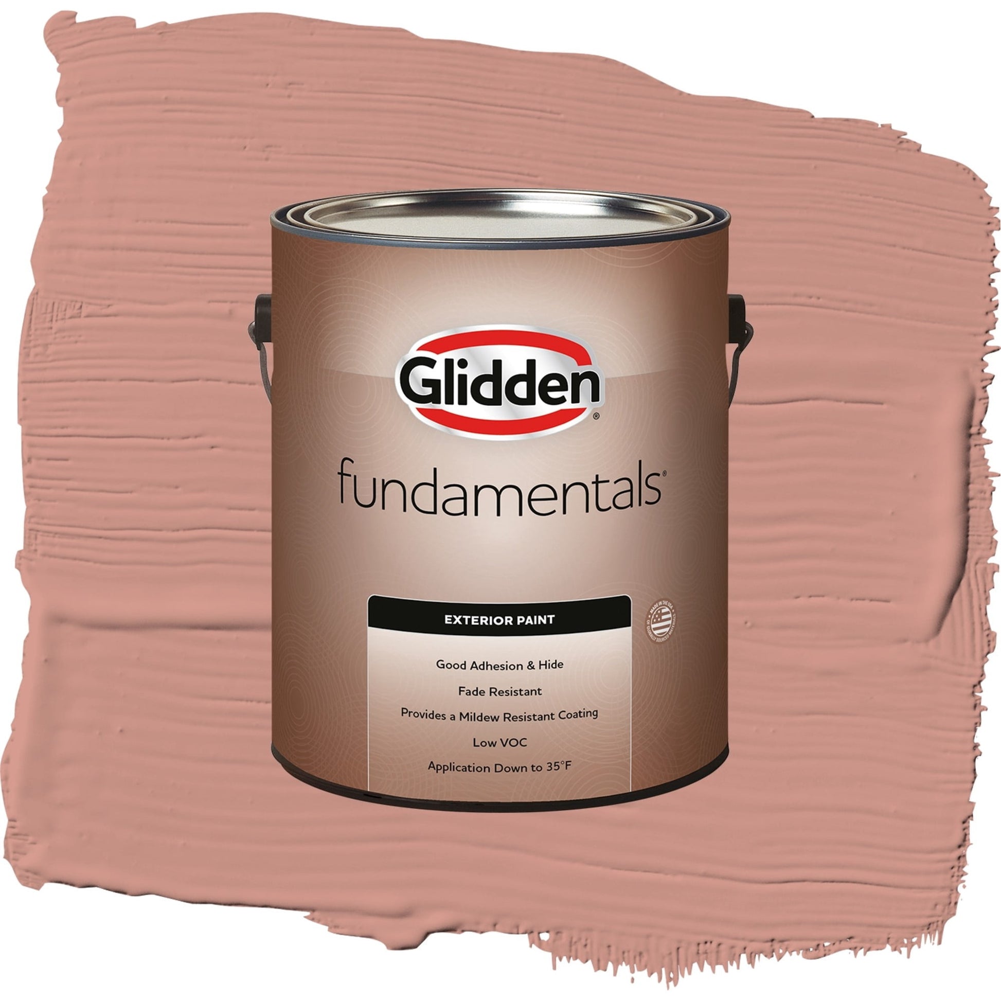 Glidden Fundamentals Long Weekend / Orange, Semi-Gloss Exterior Paint, 1 Gallon