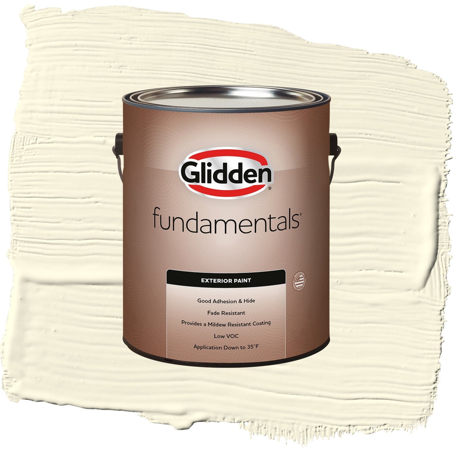 Glidden Fundamentals Lotus Flower / Yellow, Flat Exterior Paint, 1 Gallon