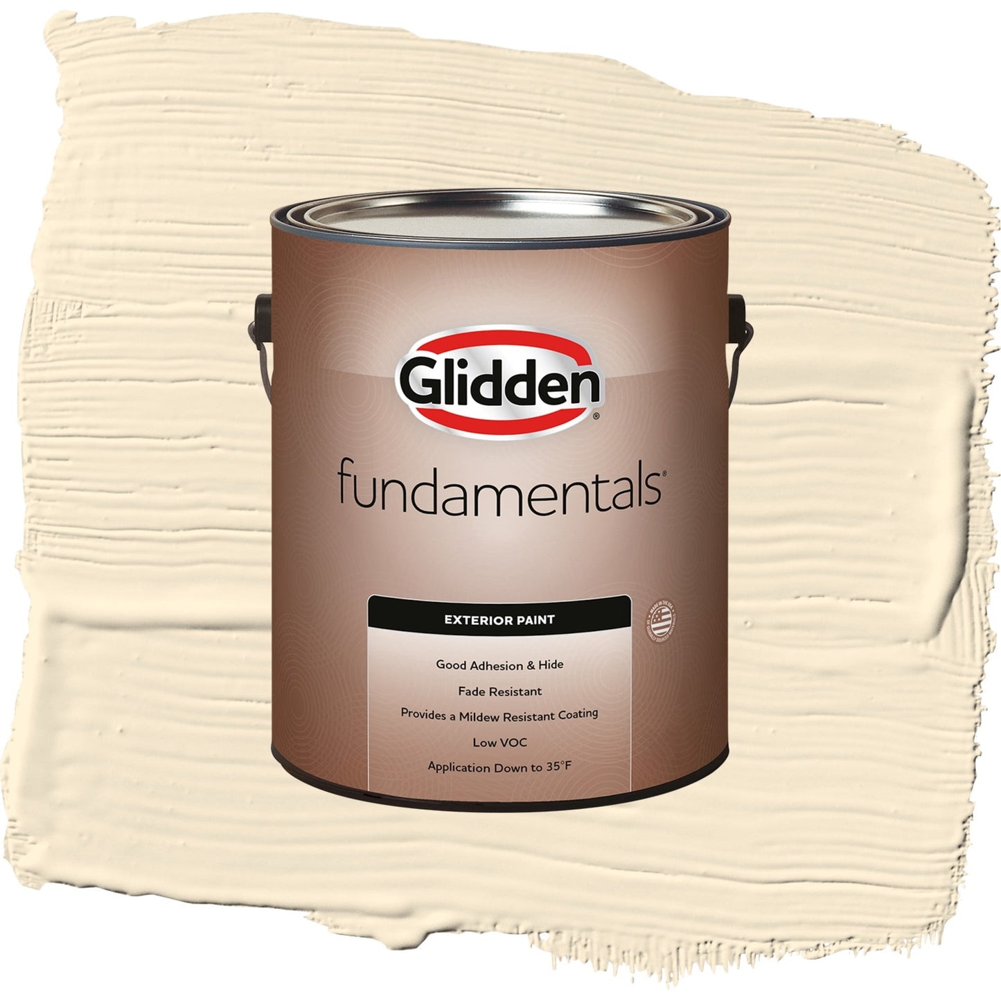 Glidden Fundamentals Magnolia Blossom / Yellow, Satin Exterior Paint, 1 Gallon
