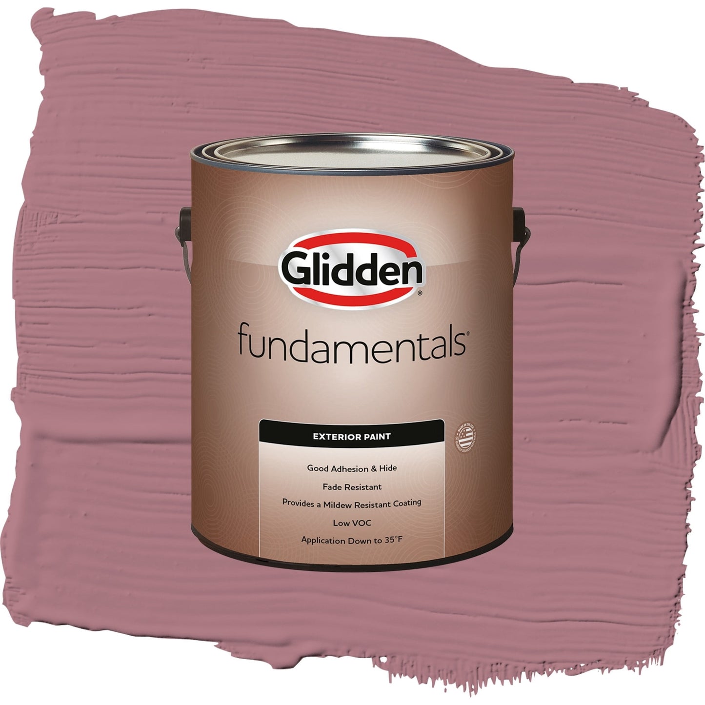 Glidden Fundamentals Mauve Madness / Purple, Flat Exterior Paint, 1 Gallon