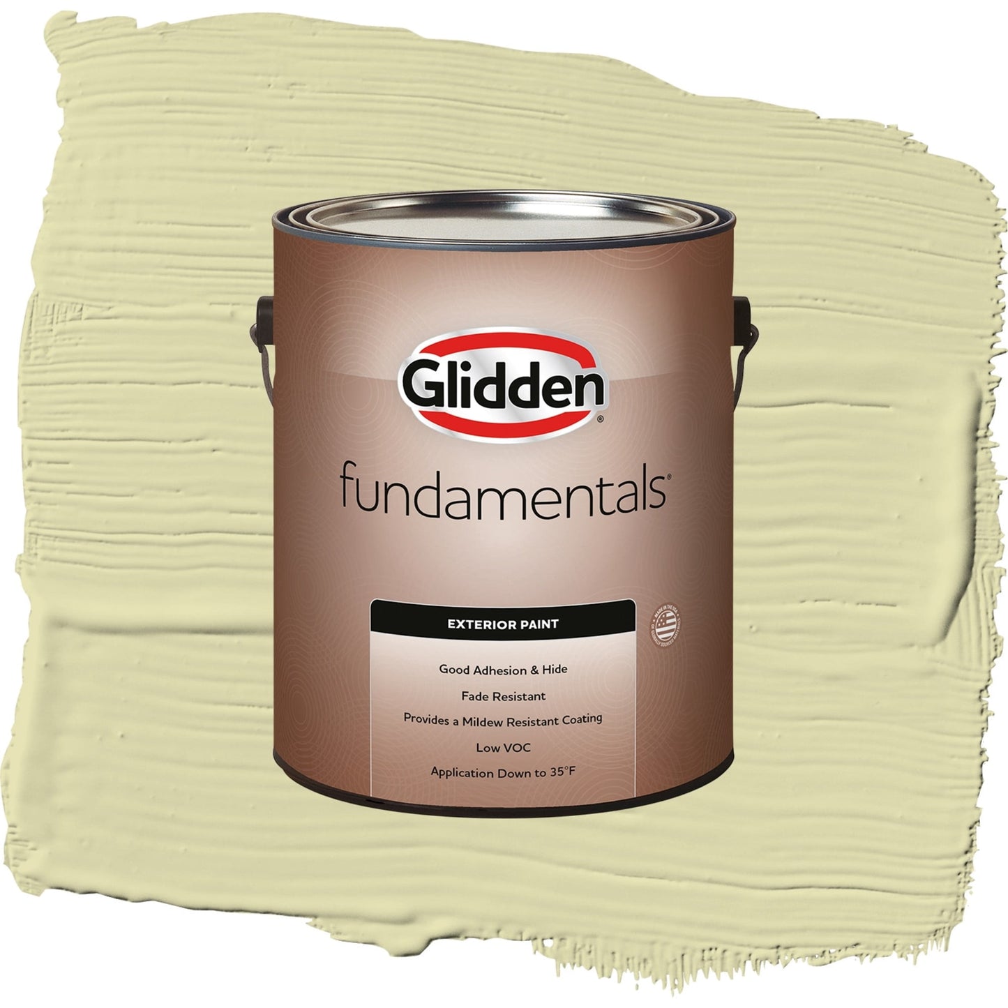 Glidden Fundamentals Misty Moor / Green, Semi-Gloss Exterior Paint, 1 Gallon