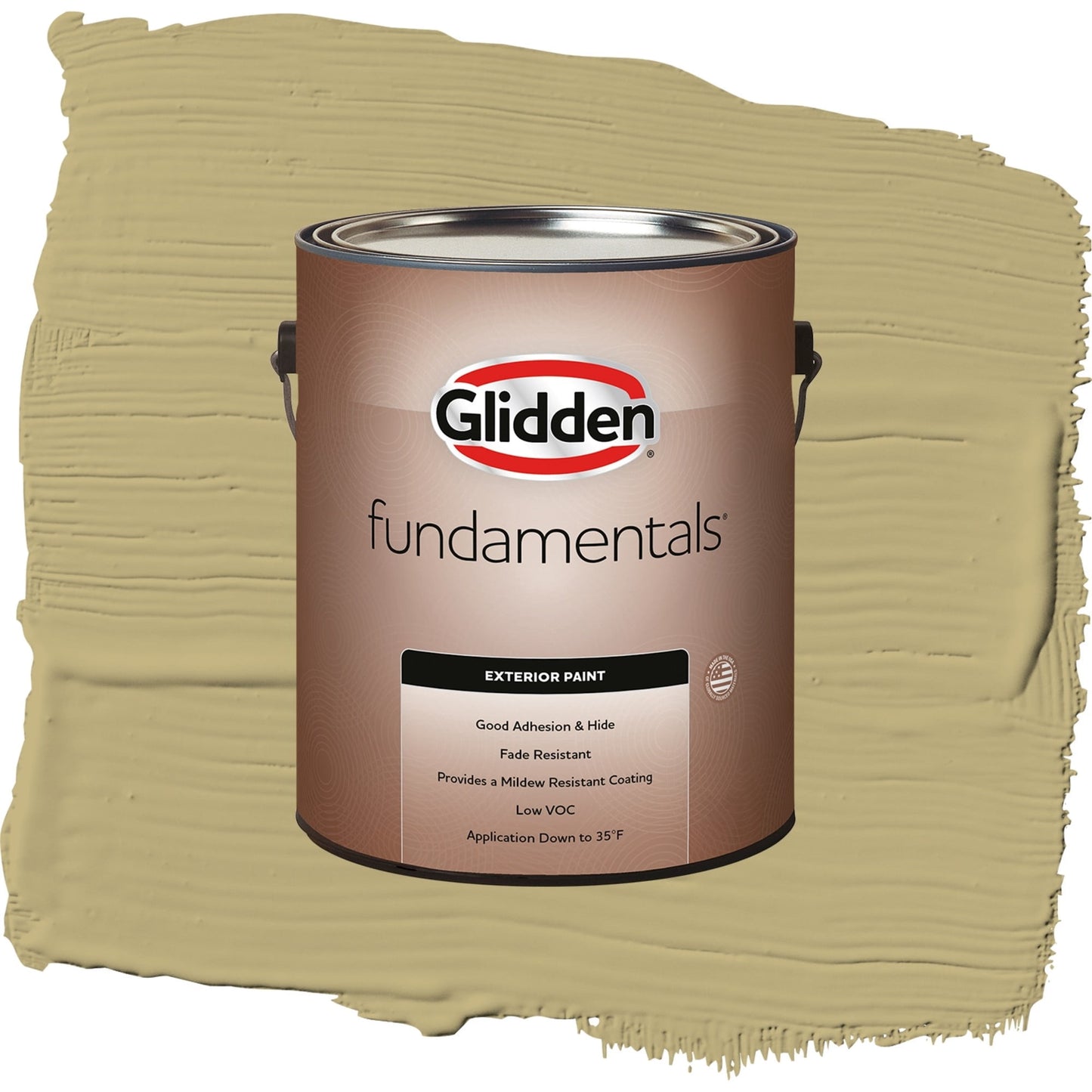 Glidden Fundamentals Nettle / Green, Flat Exterior Paint, 1 Gallon
