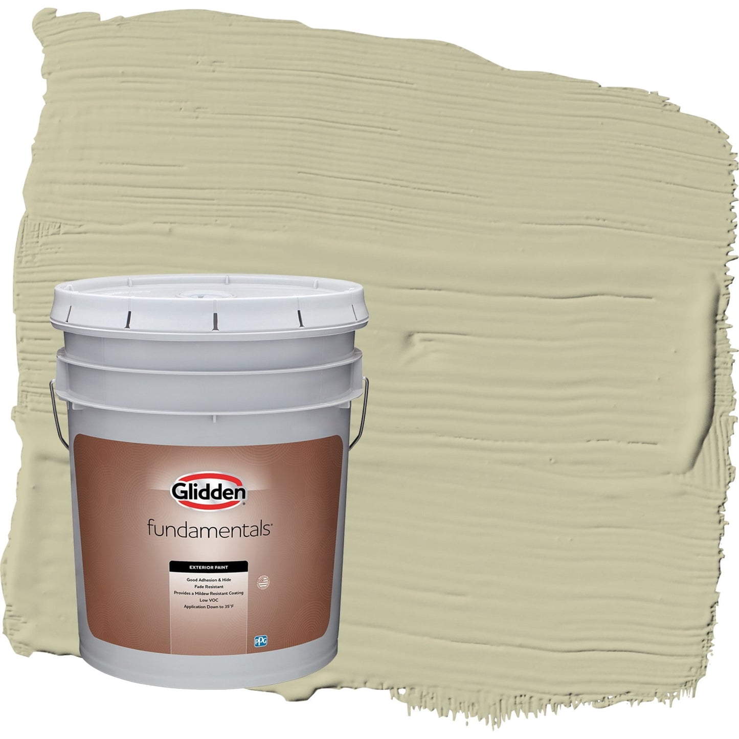 Glidden Fundamentals Northern Landscape / Green Semi-Gloss Exterior Paint, 5 Gallon