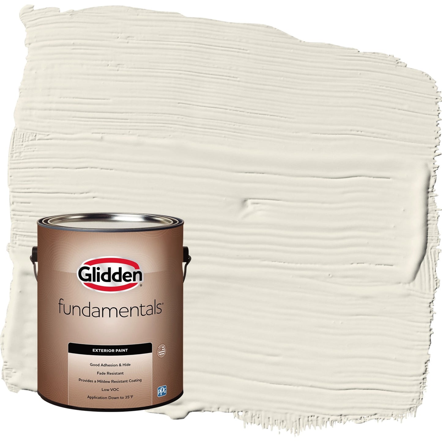 Glidden Fundamentals Oatmeal / Gray Flat Exterior Paint, 1 Gallon