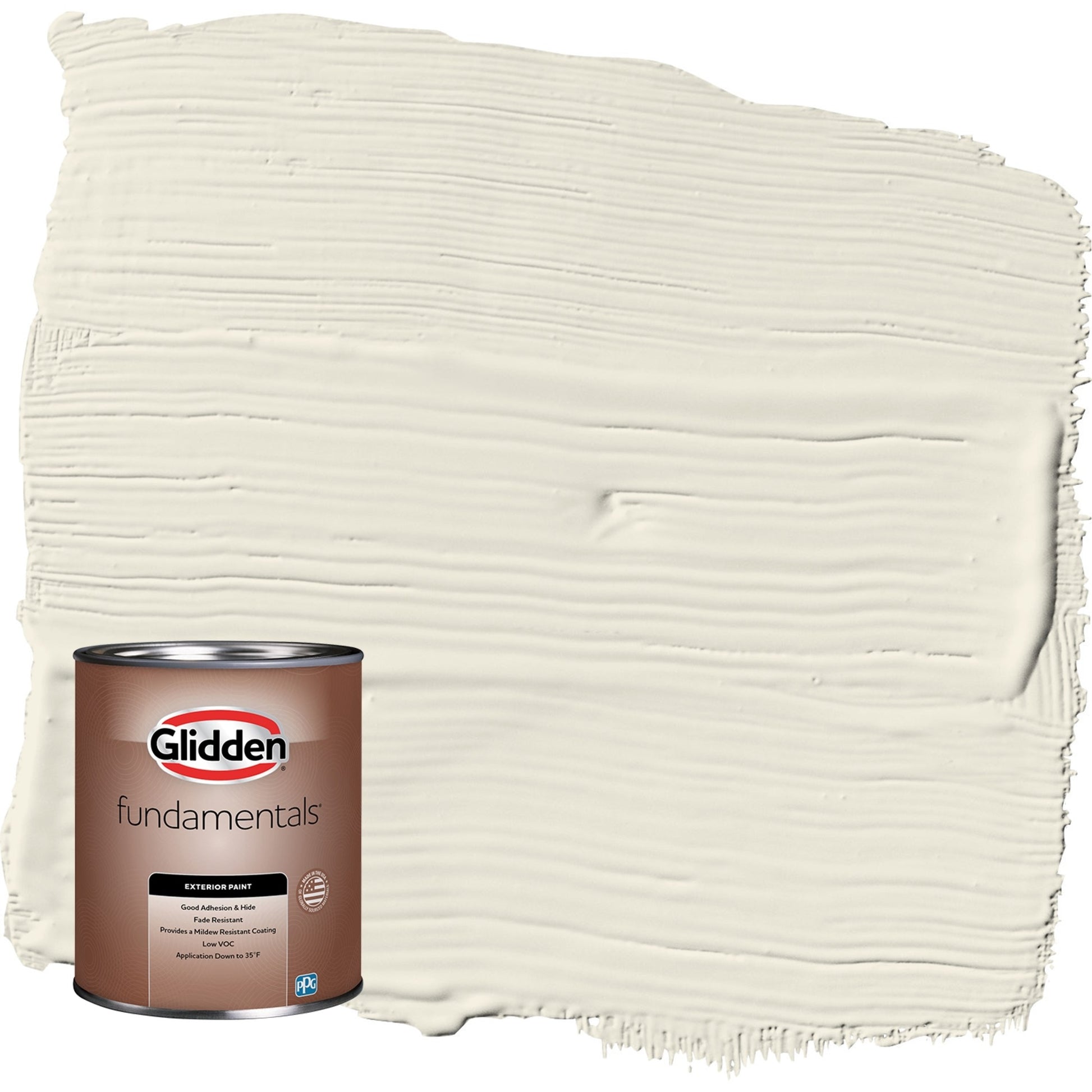 Glidden Fundamentals Off White / White Semi-Gloss Exterior Paint, 1 Quart