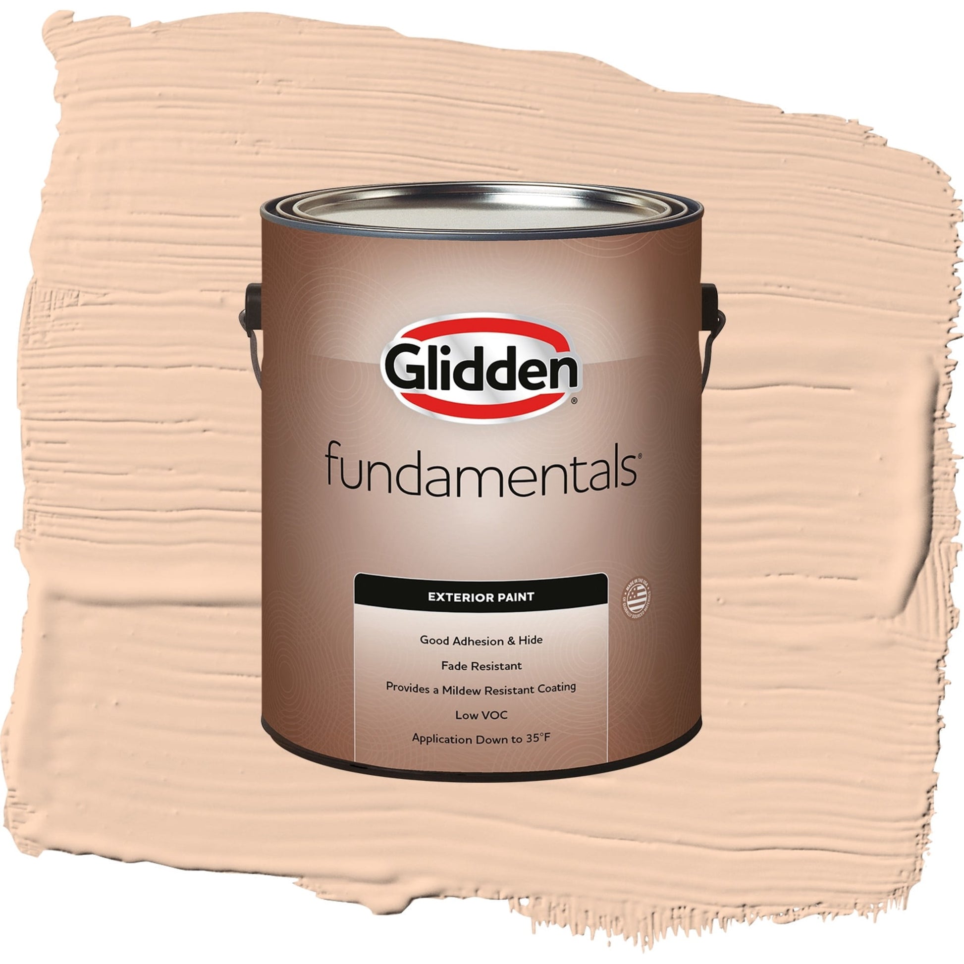 Glidden Fundamentals Peach Darling / Orange, Semi-Gloss Exterior Paint, 1 Gallon