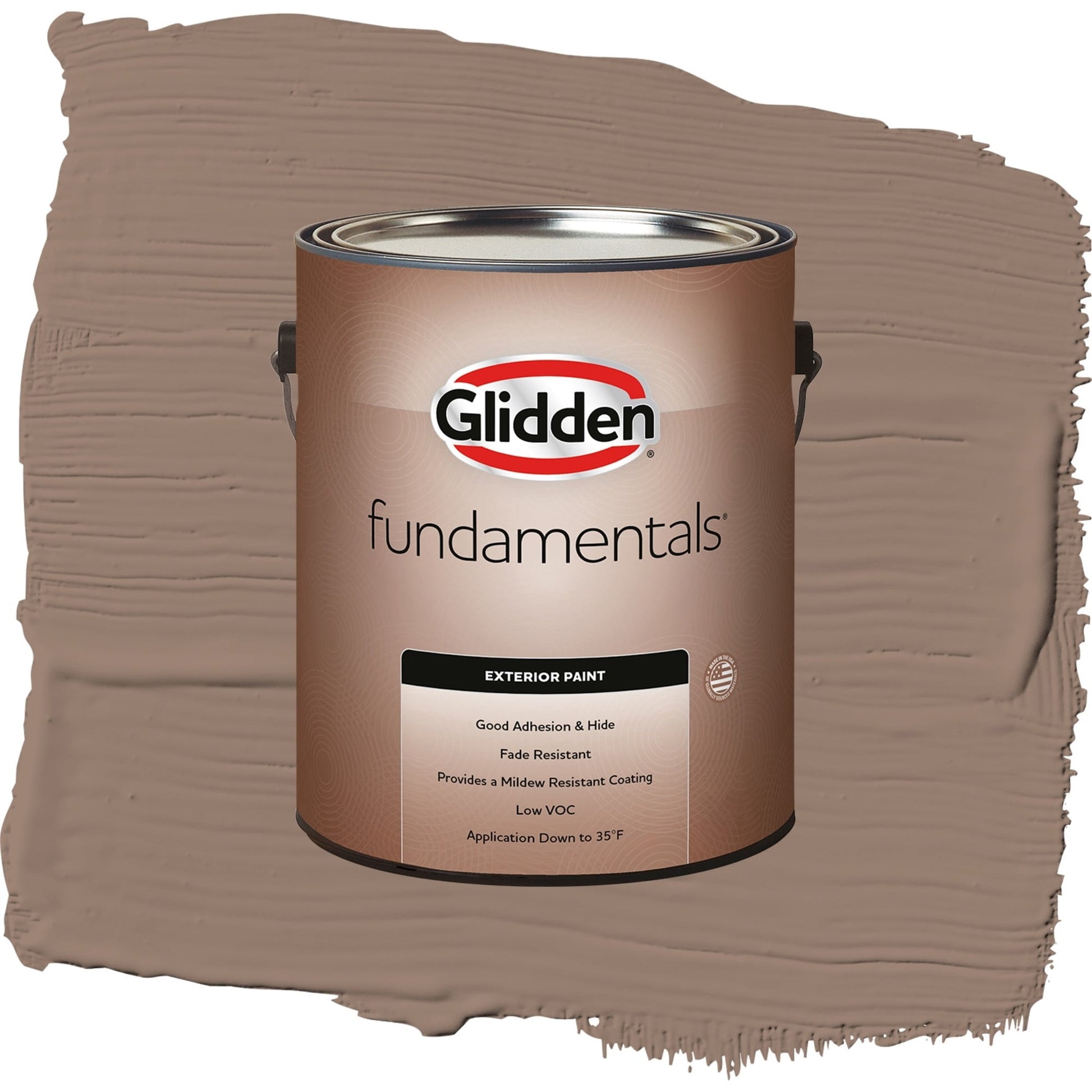Glidden Fundamentals Peppered Pecan / Tan, Semi-Gloss Exterior Paint, 1 Gallon