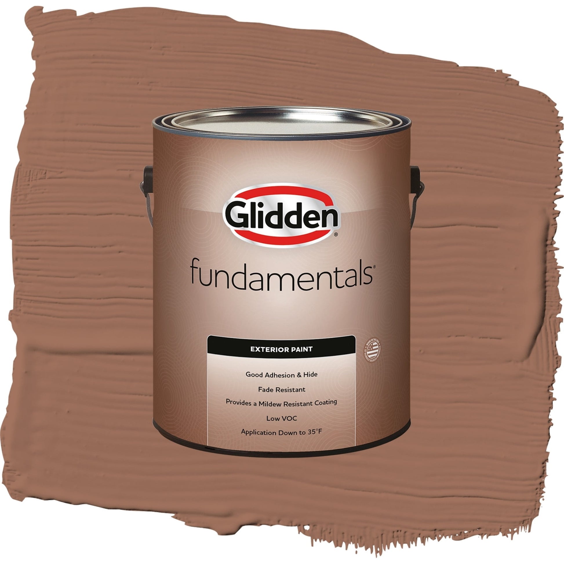 Glidden Fundamentals Prairie Fire / Beige, Semi-Gloss Exterior Paint, 1 Gallon