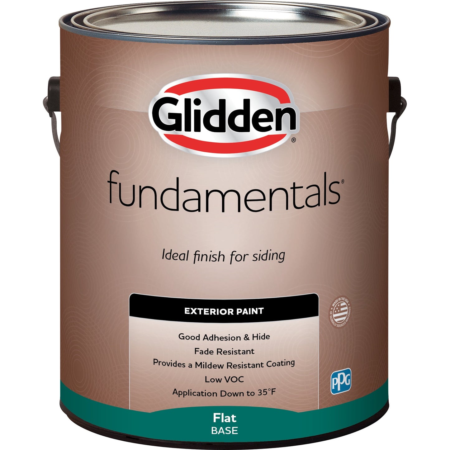 Glidden Fundamentals Exterior Paint Romeo / Pink, Flat, 1 Gallon