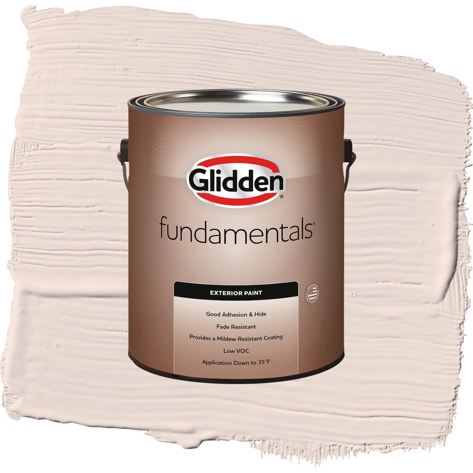 Glidden Fundamentals Sandy Beach / Orange, Semi-Gloss Exterior Paint, 1 Gallon