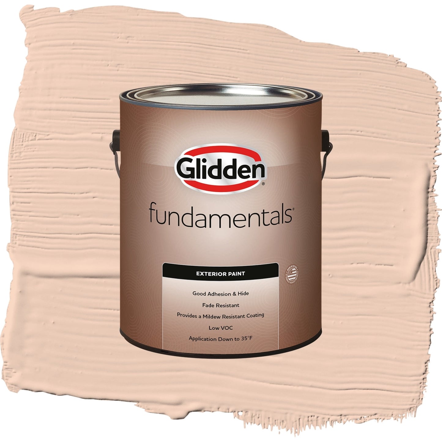 Glidden Fundamentals Scotchtone / Orange, Satin Exterior Paint, 1 Gallon