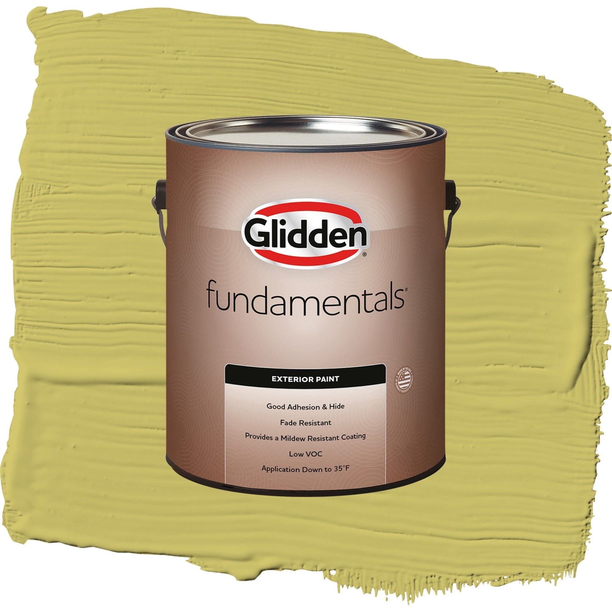 Glidden Fundamentals Secret Safari / Green, Semi-Gloss Exterior Paint, 1 Gallon