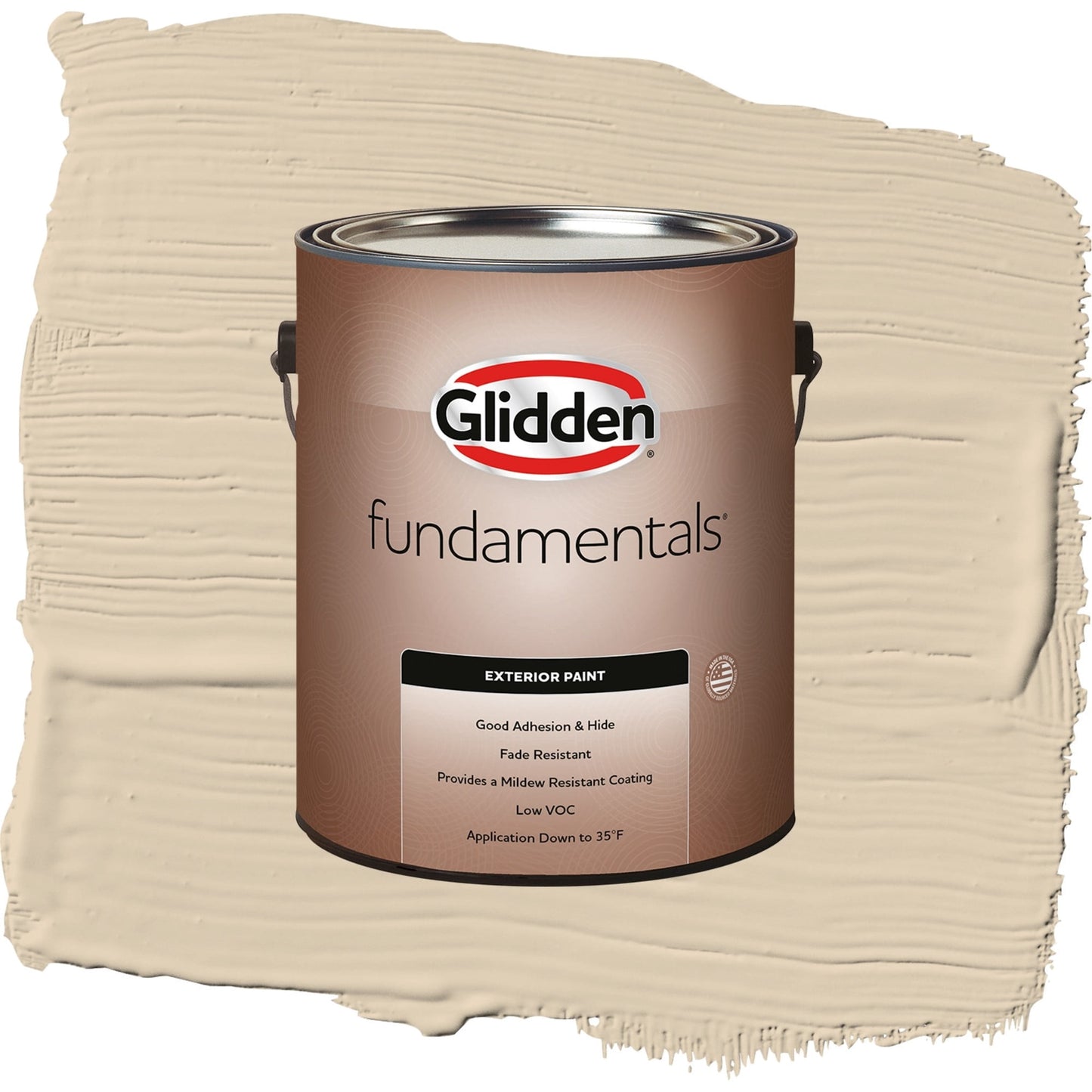 Glidden Fundamentals Seriously Sand / Beige, Semi-Gloss Exterior Paint, 1 Gallon