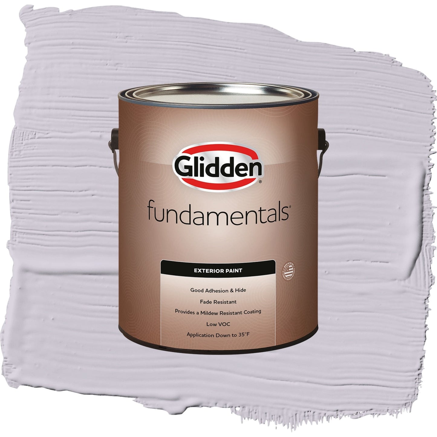 Glidden Fundamentals Silver Chalice / Purple, Flat Exterior Paint, 1 Gallon