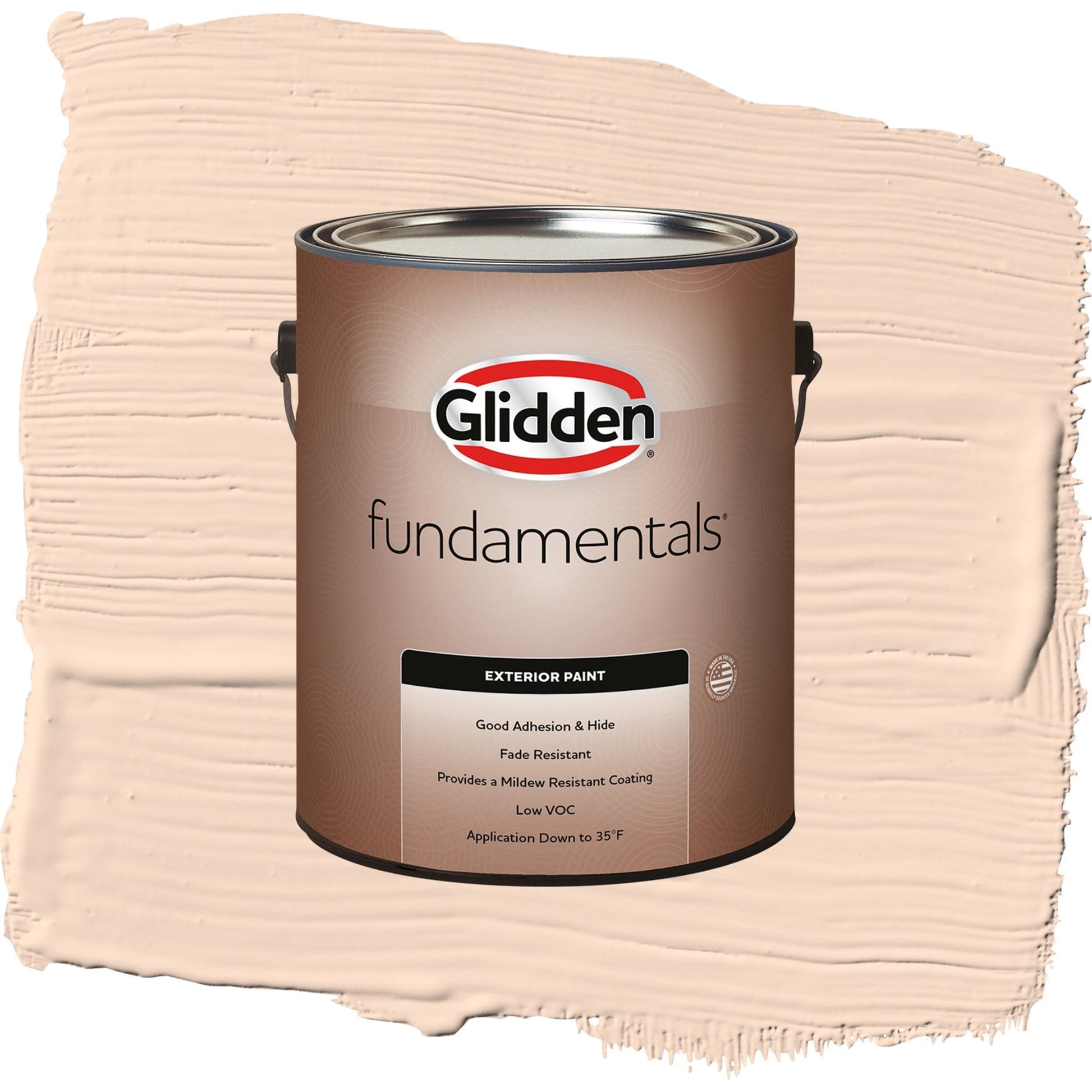 Glidden Fundamentals Sourpatch Peach / Orange, Semi-Gloss Exterior Paint, 1 Gallon