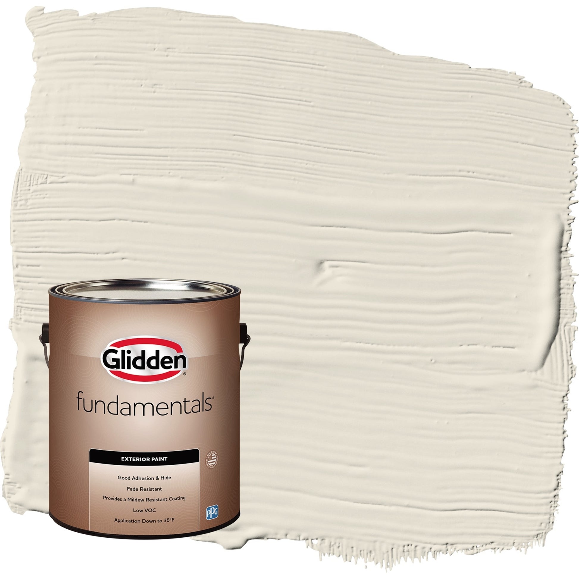 Glidden Fundamentals Southern Breeze / Beige Semi-Gloss Exterior Paint, 1 Gallon