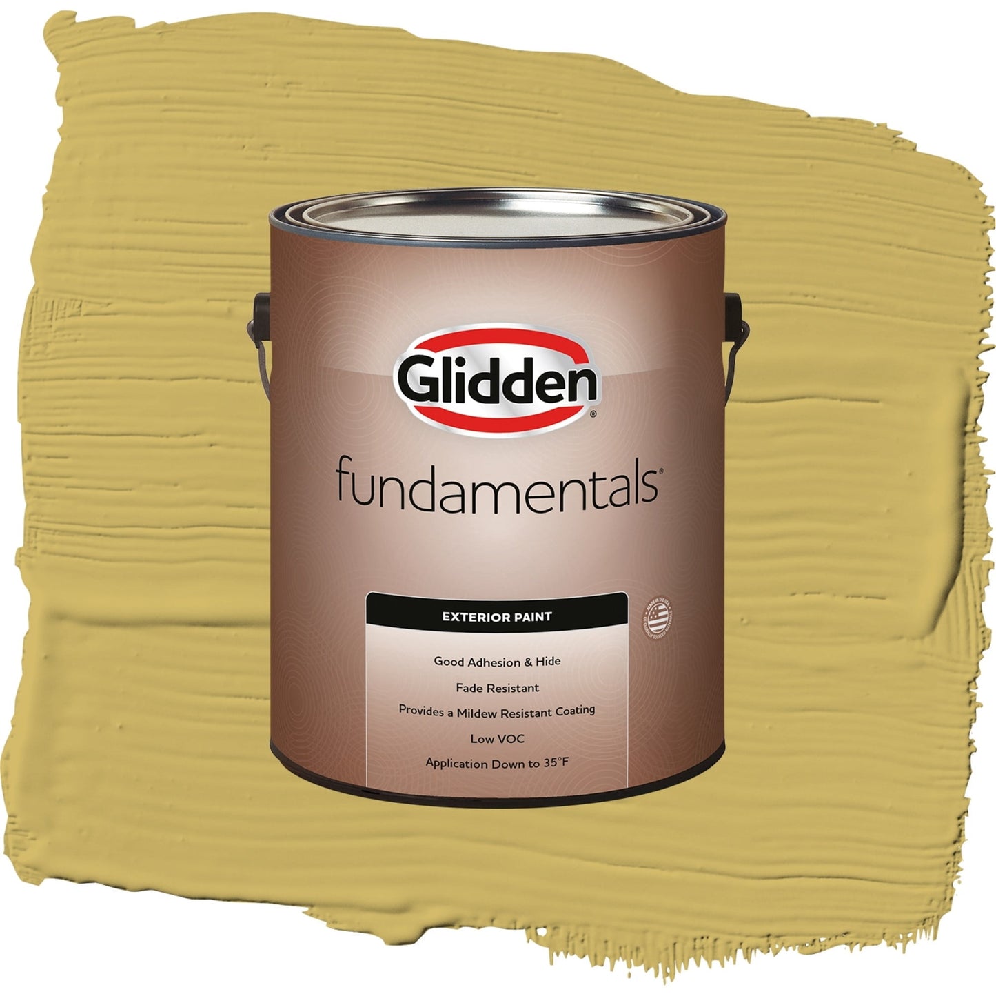 Glidden Fundamentals Split Pea Soup / Green, Semi-Gloss Exterior Paint, 1 Gallon