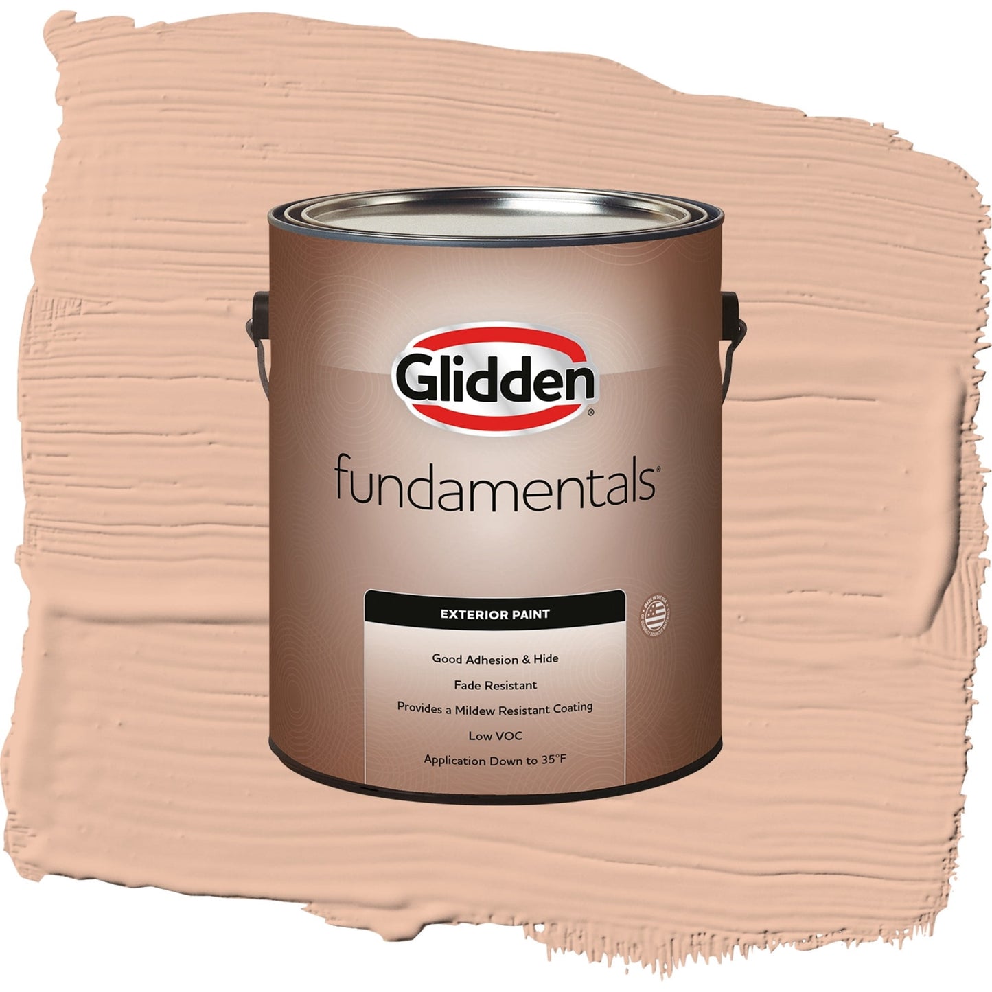 Glidden Fundamentals Starfish / Orange, Satin Exterior Paint, 1 Gallon
