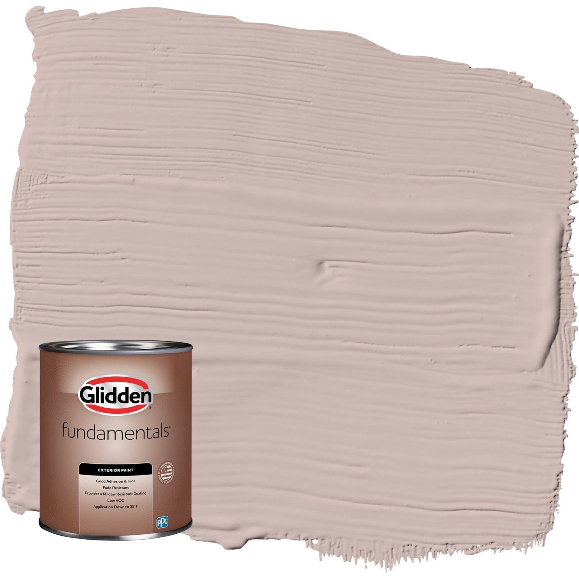 Glidden Fundamentals Subdued / Beige Flat Exterior Paint, 1 Quart