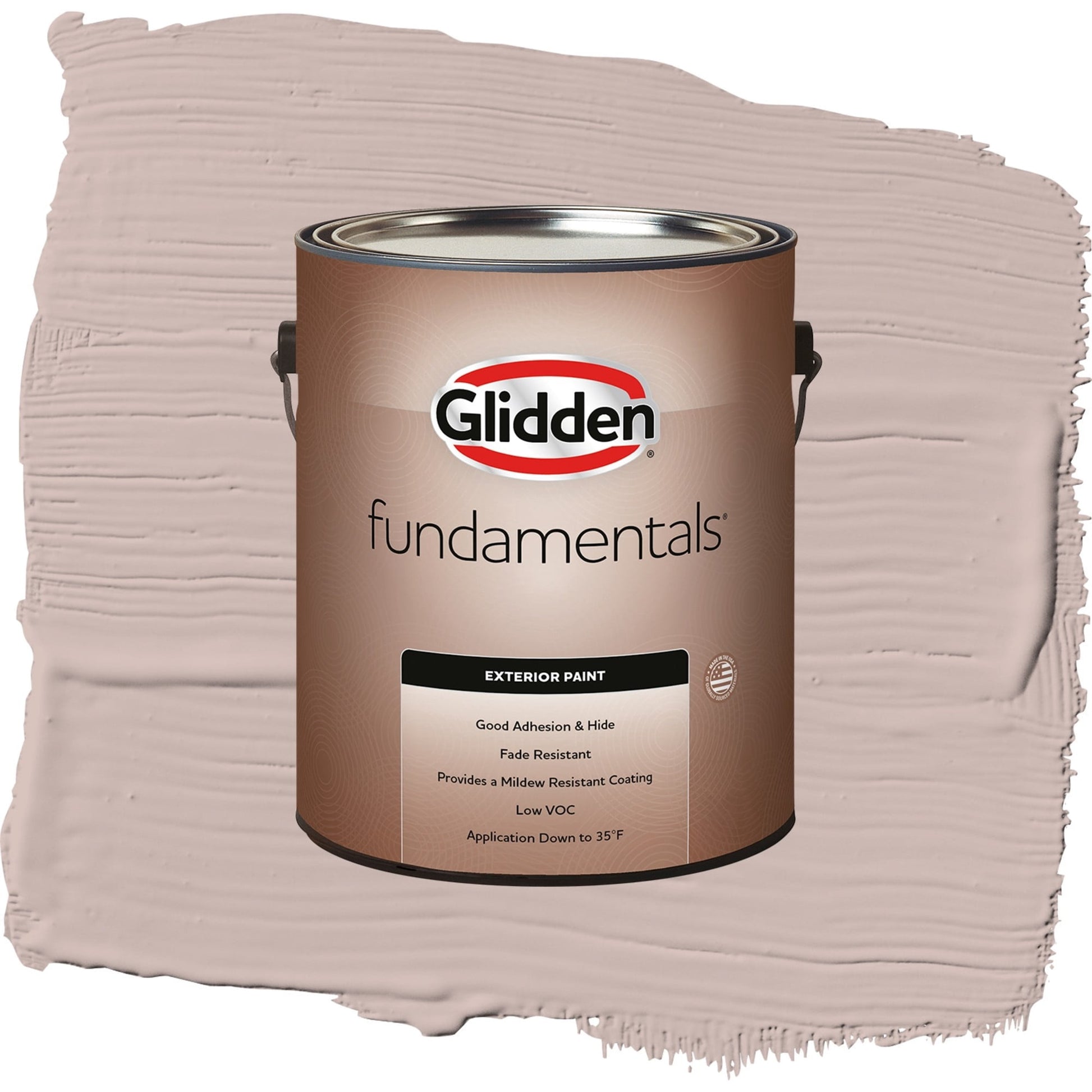 Glidden Fundamentals Subdued / Beige, Satin Exterior Paint, 1 Gallon