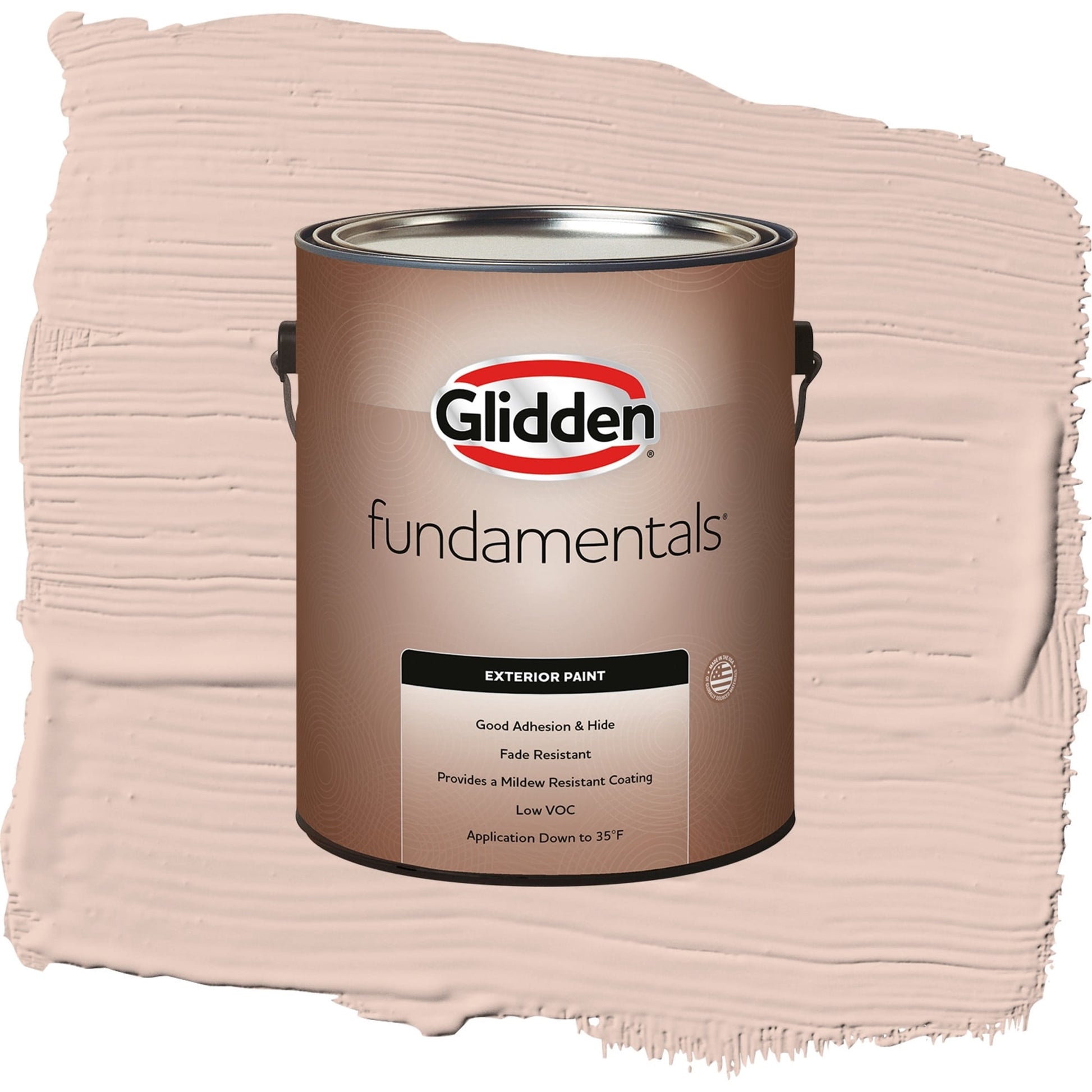 Glidden Fundamentals Sultan Sand / Orange, Satin Exterior Paint, 1 Gallon