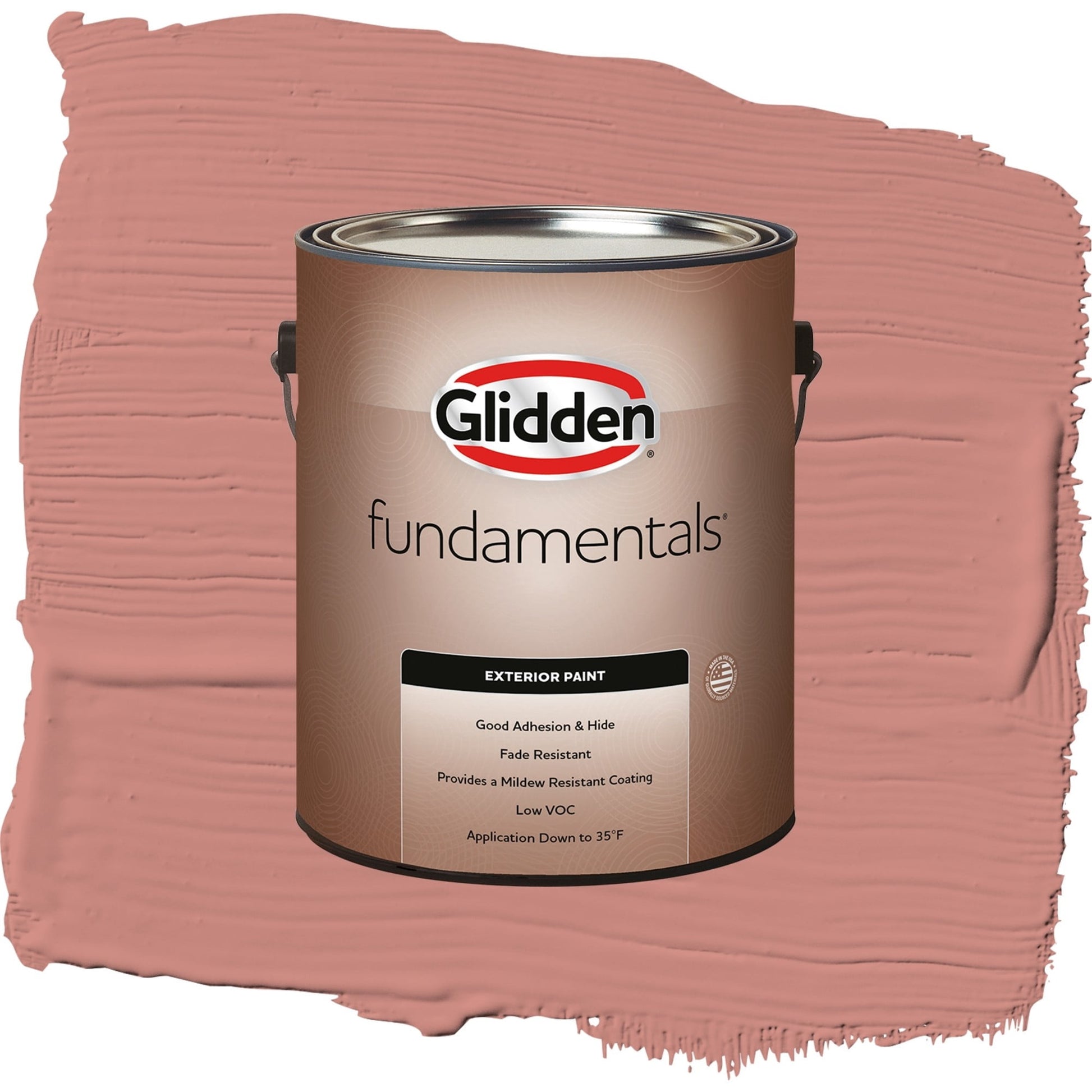 Glidden Fundamentals Sunstone / Orange, Flat Exterior Paint, 1 Gallon