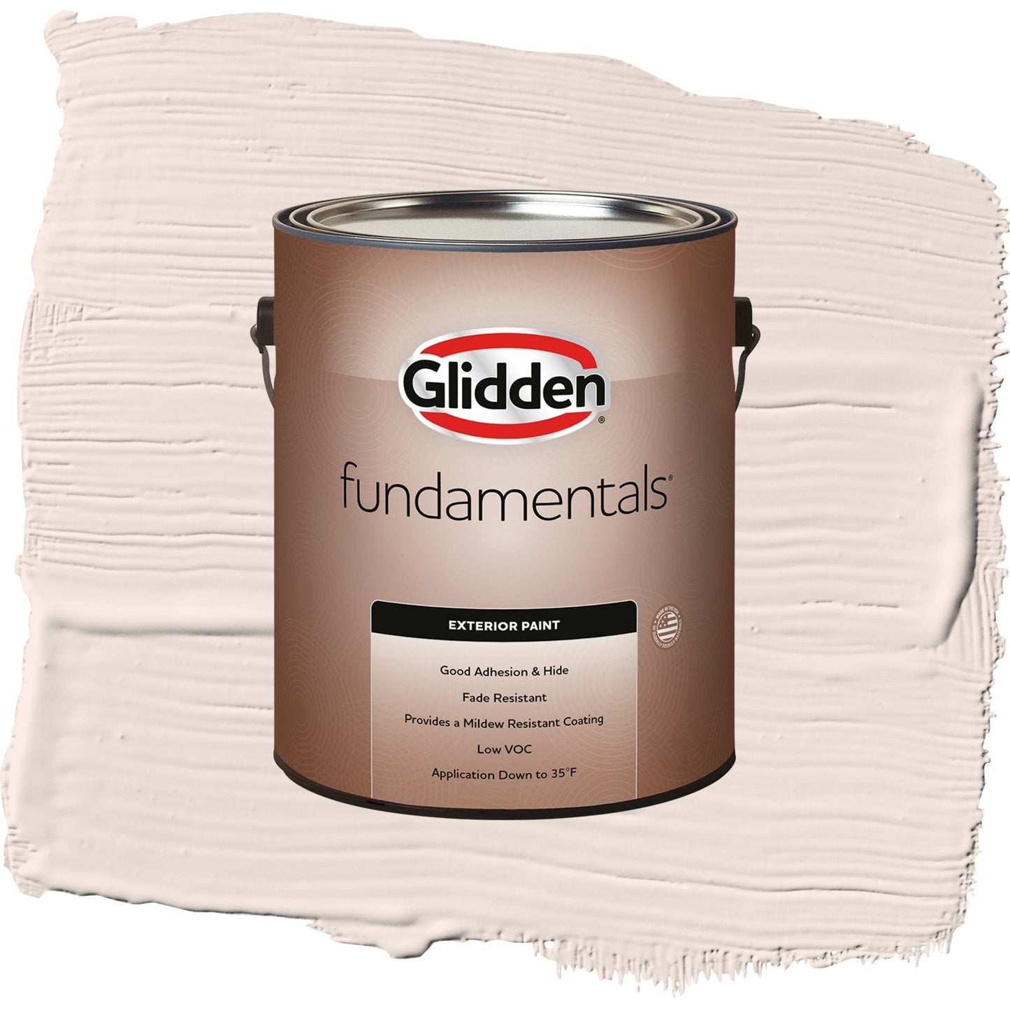 Glidden Fundamentals Touchable / Tan, Semi-Gloss Exterior Paint, 1 Gallon
