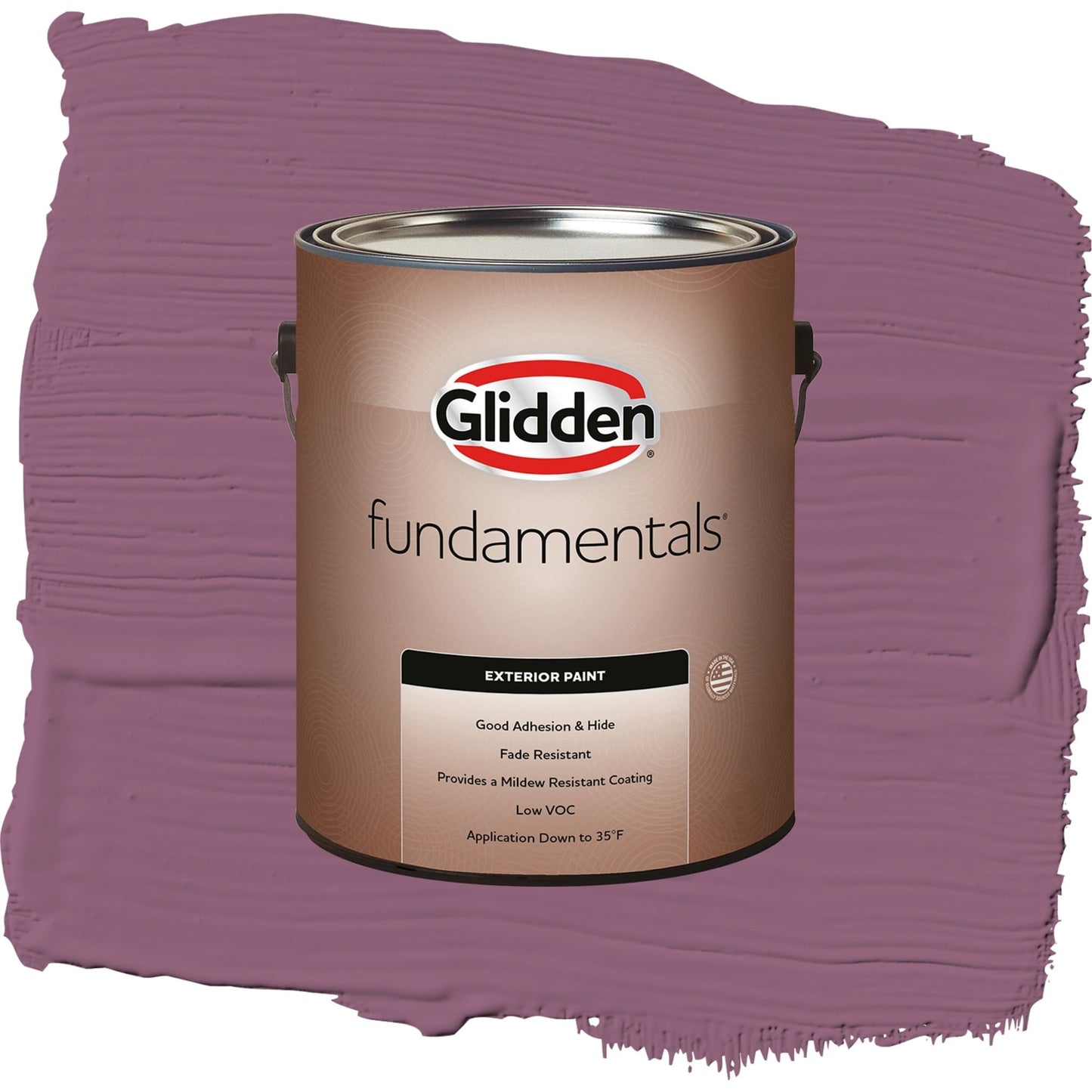 Glidden Fundamentals Victorian Plum / Purple, Flat Exterior Paint, 1 Gallon