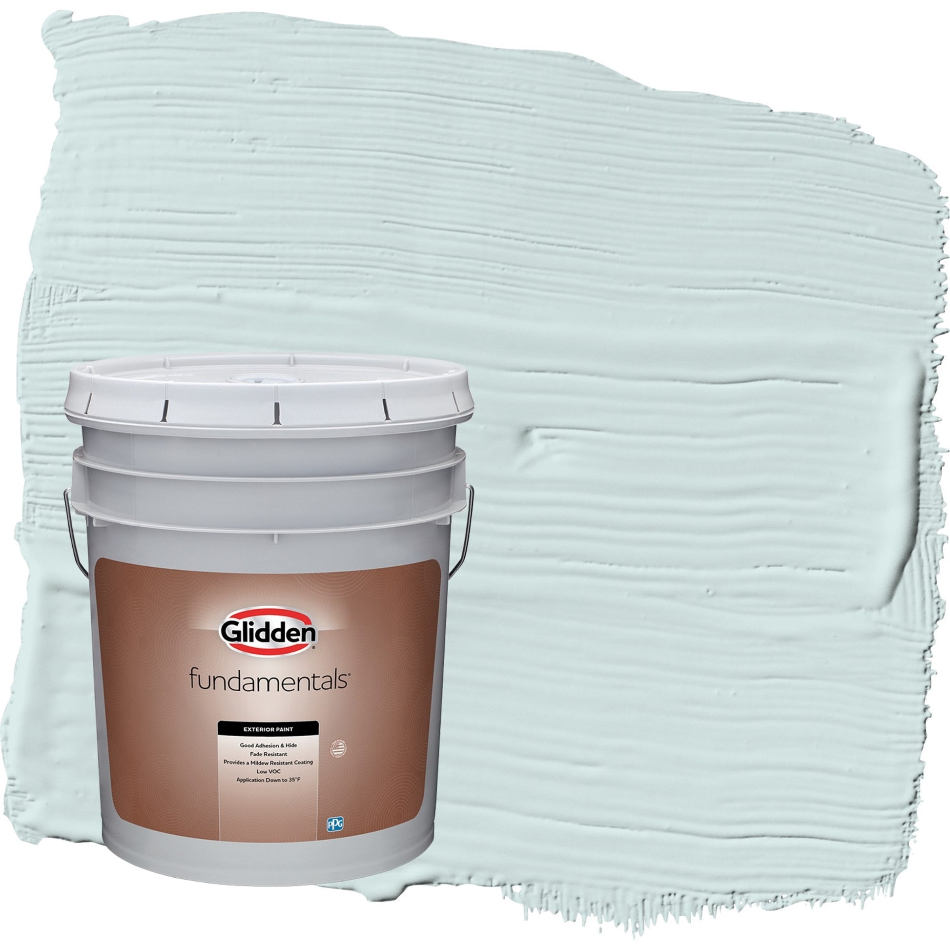 Glidden Fundamentals Pintura Exterior Satinada Azul Agua/aguamarina, 5 Galones