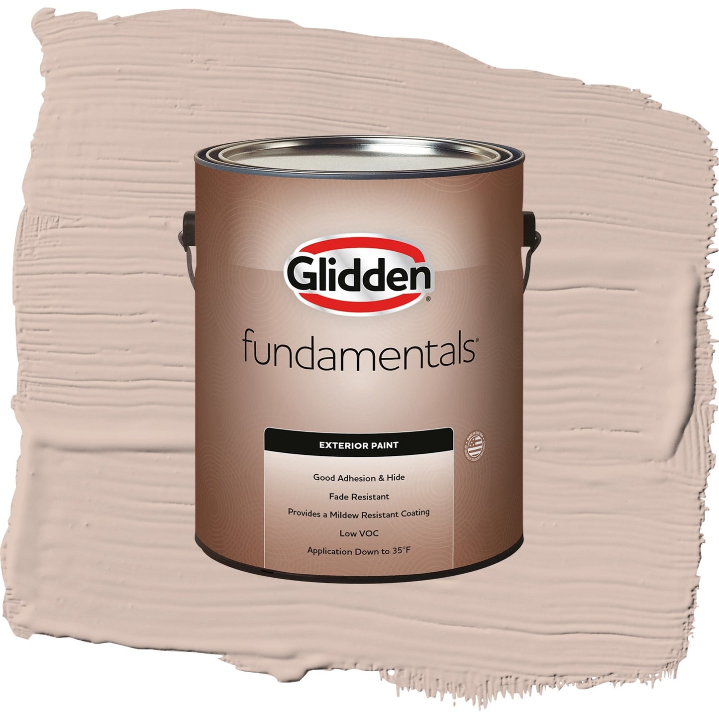 Glidden Fundamentals Wild Rice / Orange, Flat Exterior Paint, 1 Gallon