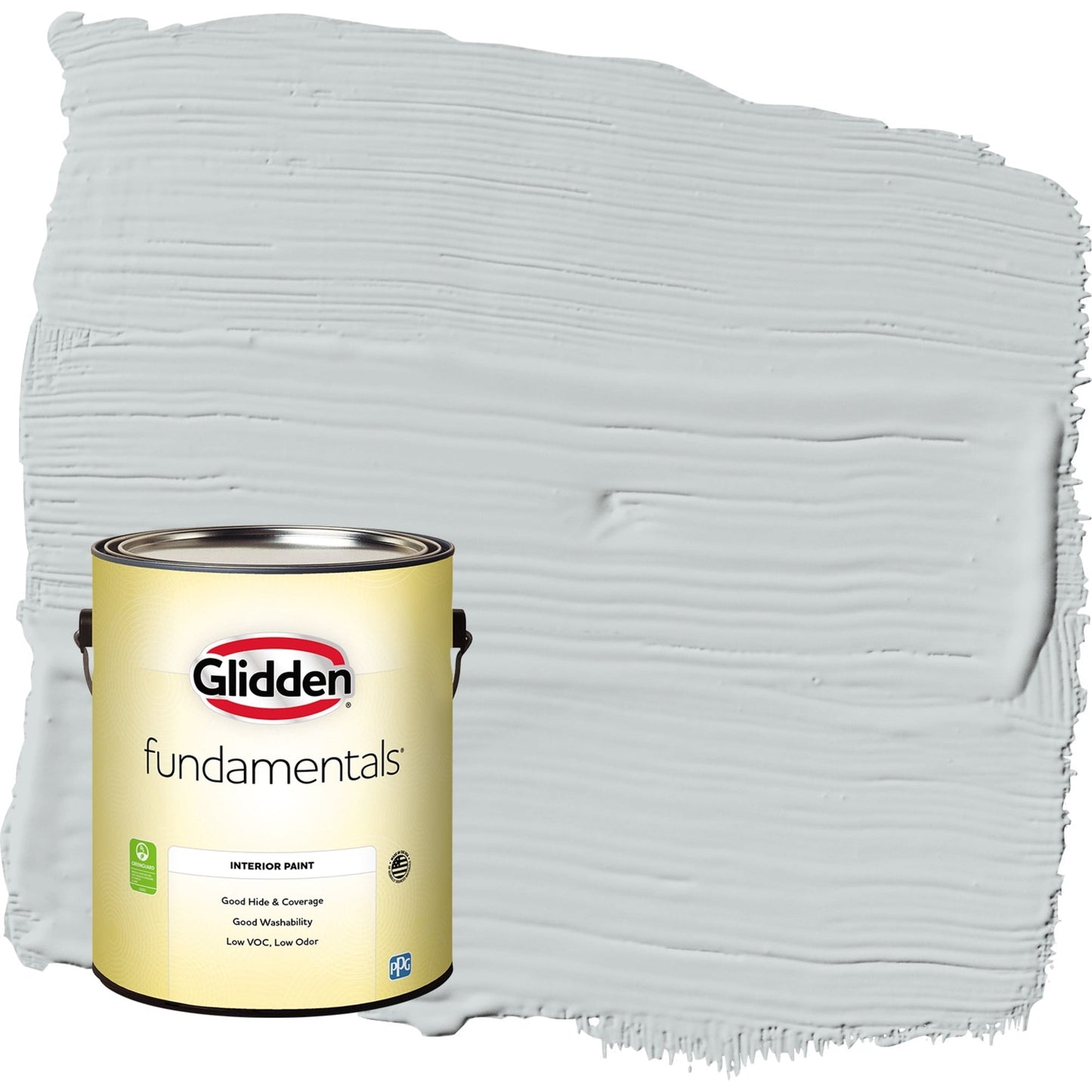 Glidden Fundamentals Grab-N-Go Ghost Whisperer / Gray, Blue, Semi-Gloss Interior Paint, 1 Gallon
