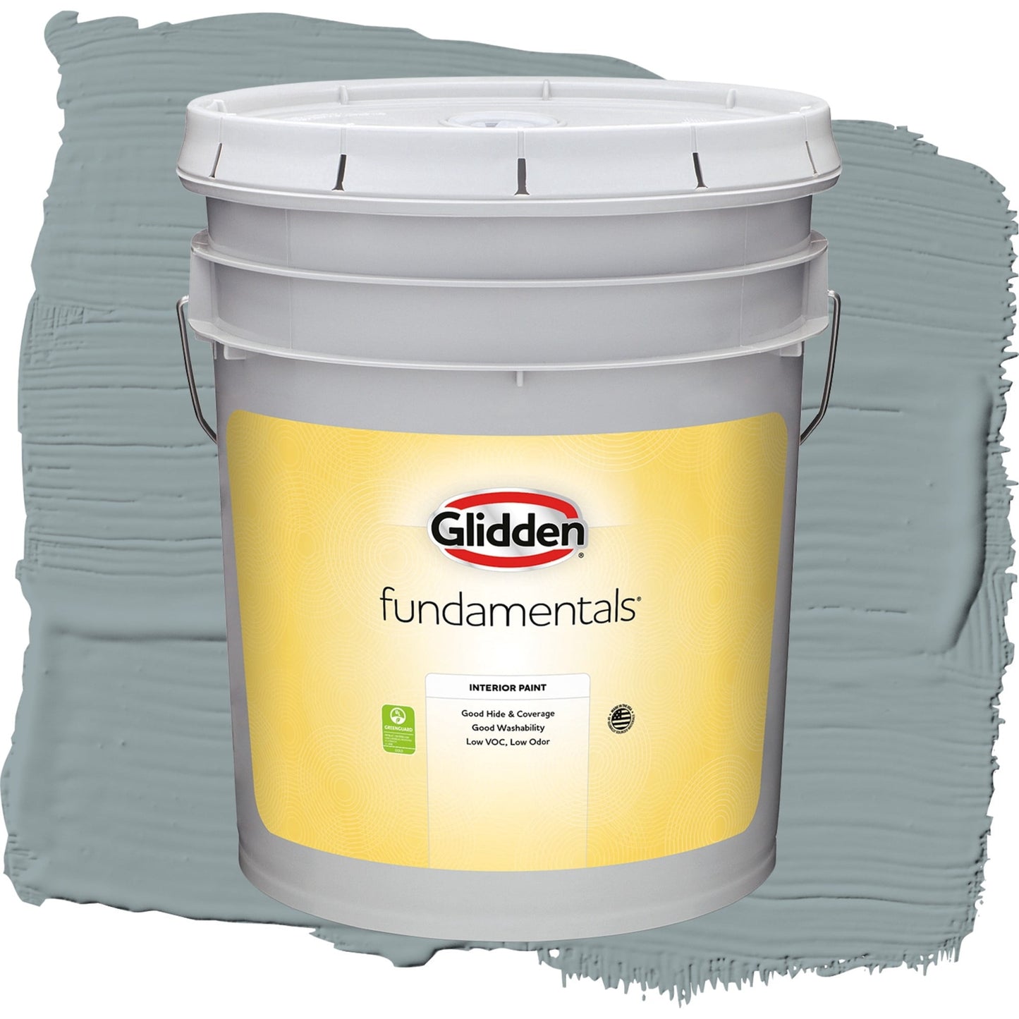 Glidden Fundamentals After the Storm / Gray, Eggshell Interior Paint, 5 Gallon