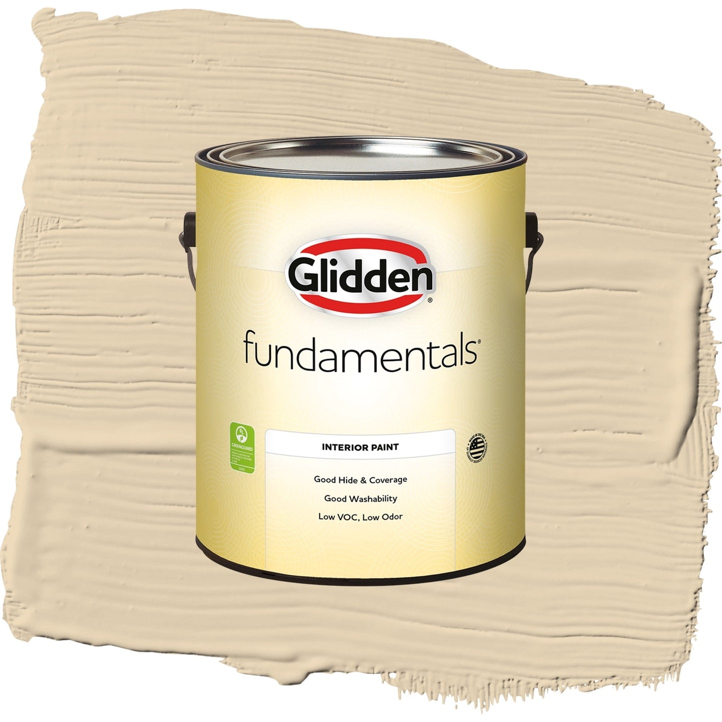 Glidden Fundamentals Almond Cream / Beige, Eggshell Interior Paint, 1 Gallon