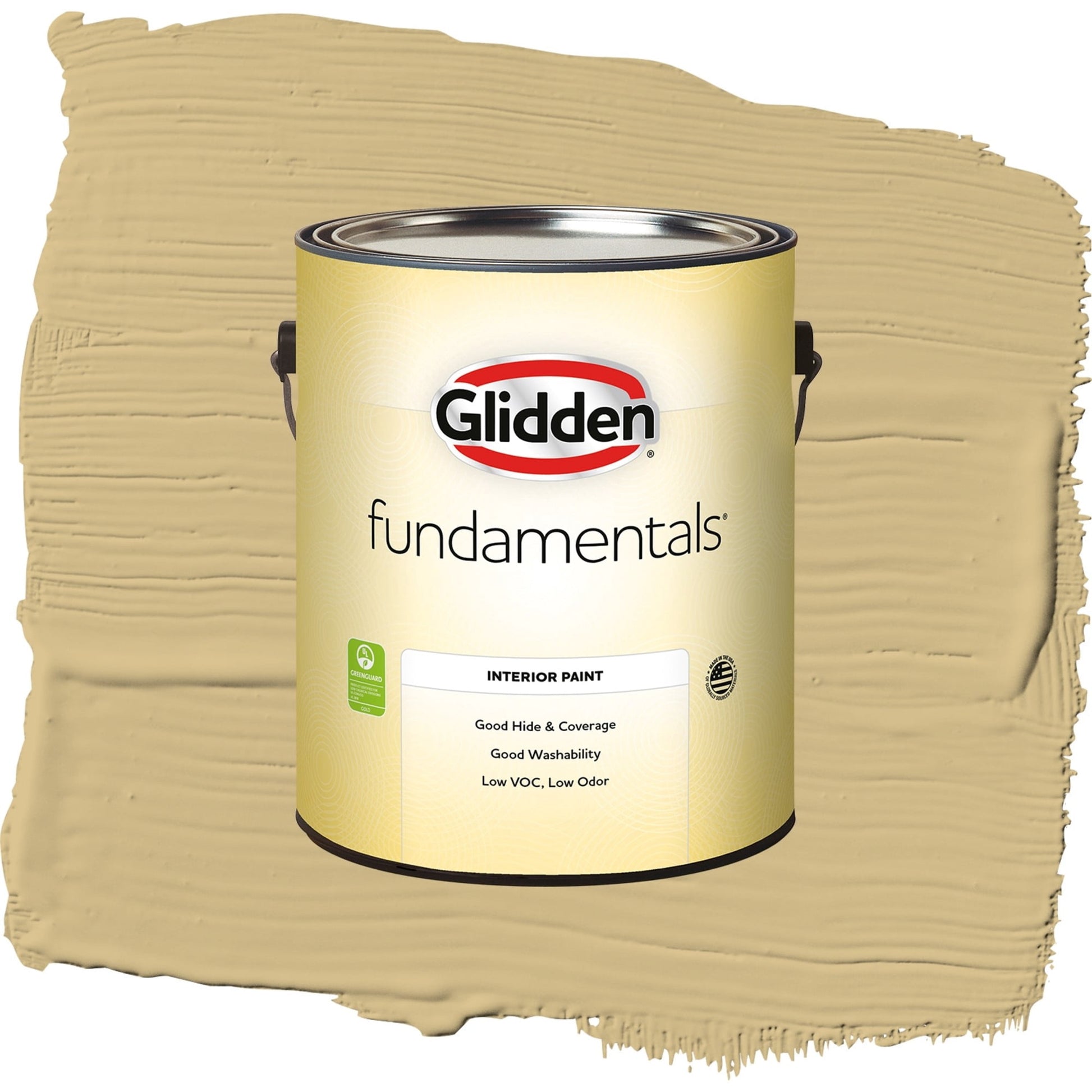 Glidden Fundamentals Appalachian Trail / Yellow, Eggshell Interior Paint, 1 Gallon