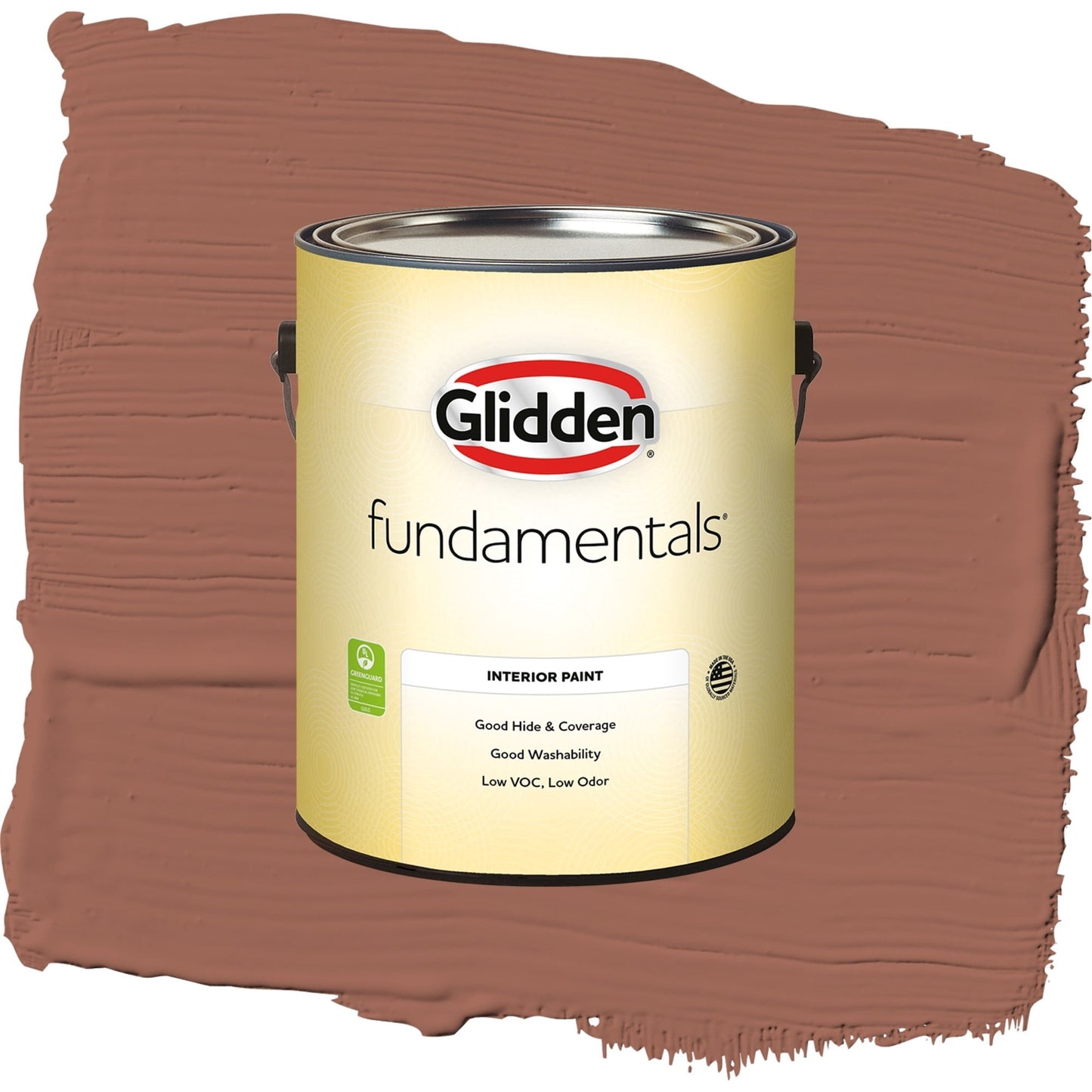 Glidden Fundamentals Apple Brown Betty / Orange, Semi-Gloss Interior Paint, 1 Gallon
