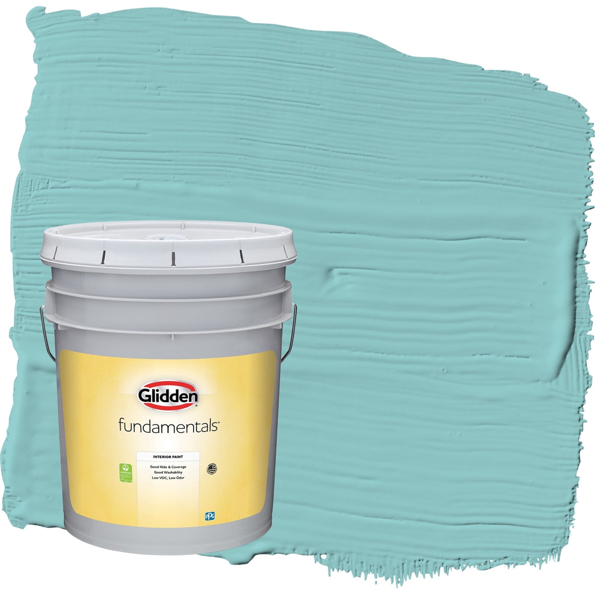 Glidden Fundamentals Pintura Interior Semibrillante Aqua Fiesta / Azul, 5 Galones