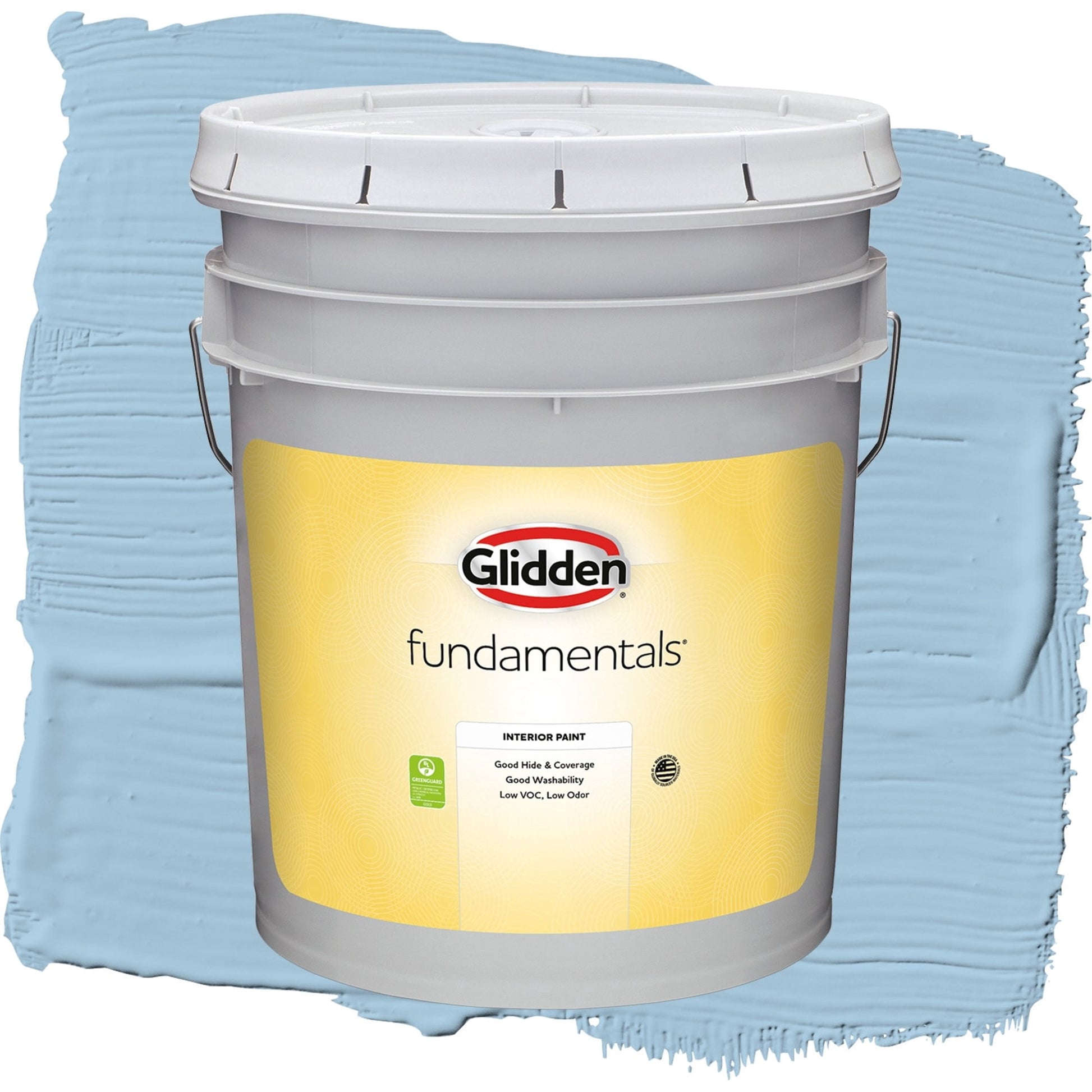 Glidden Fundamentals Blue Bows / Blue, Eggshell Interior Paint, 5 Gallon
