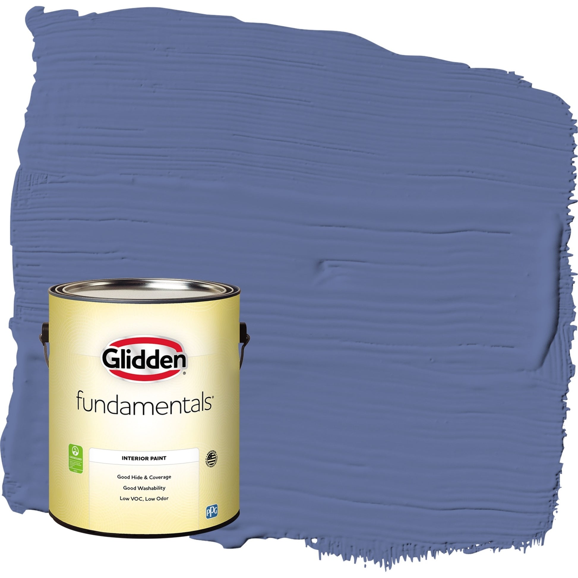 Glidden Fundamentals Blueberry Patch / Blue Flat Interior Paint, 1 Gallon