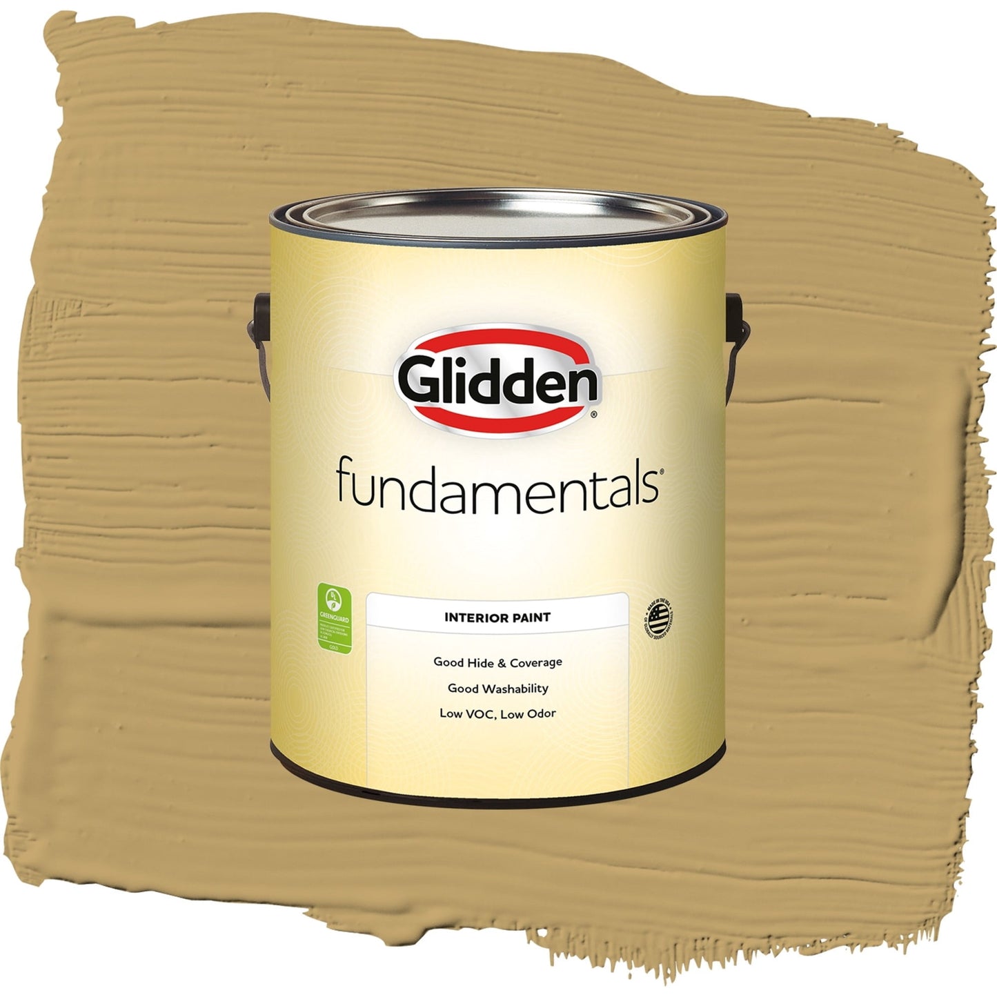Glidden Fundamentals Buffalo Hide / Yellow, Eggshell Interior Paint, 1 Gallon