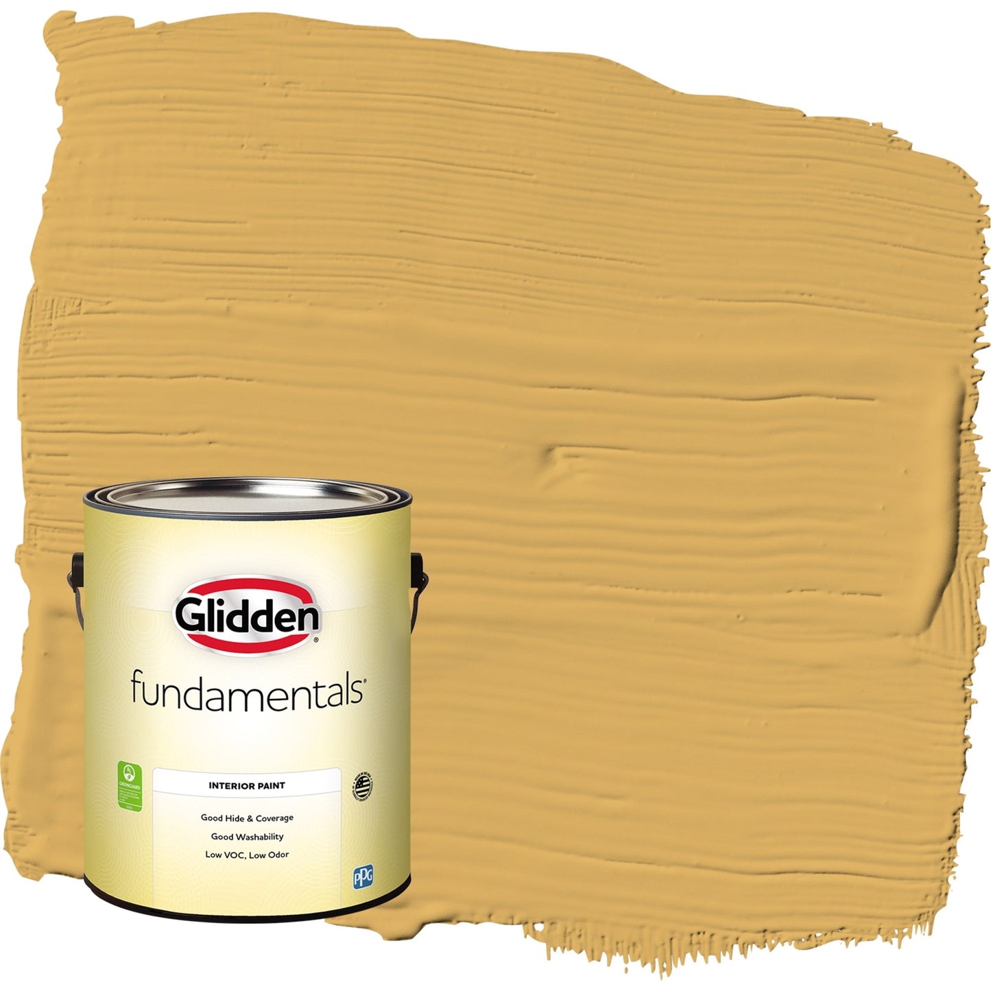 Glidden Fundamentals Butterscotch Bliss / Yellow, Eggshell Interior Paint, 1 Gallon