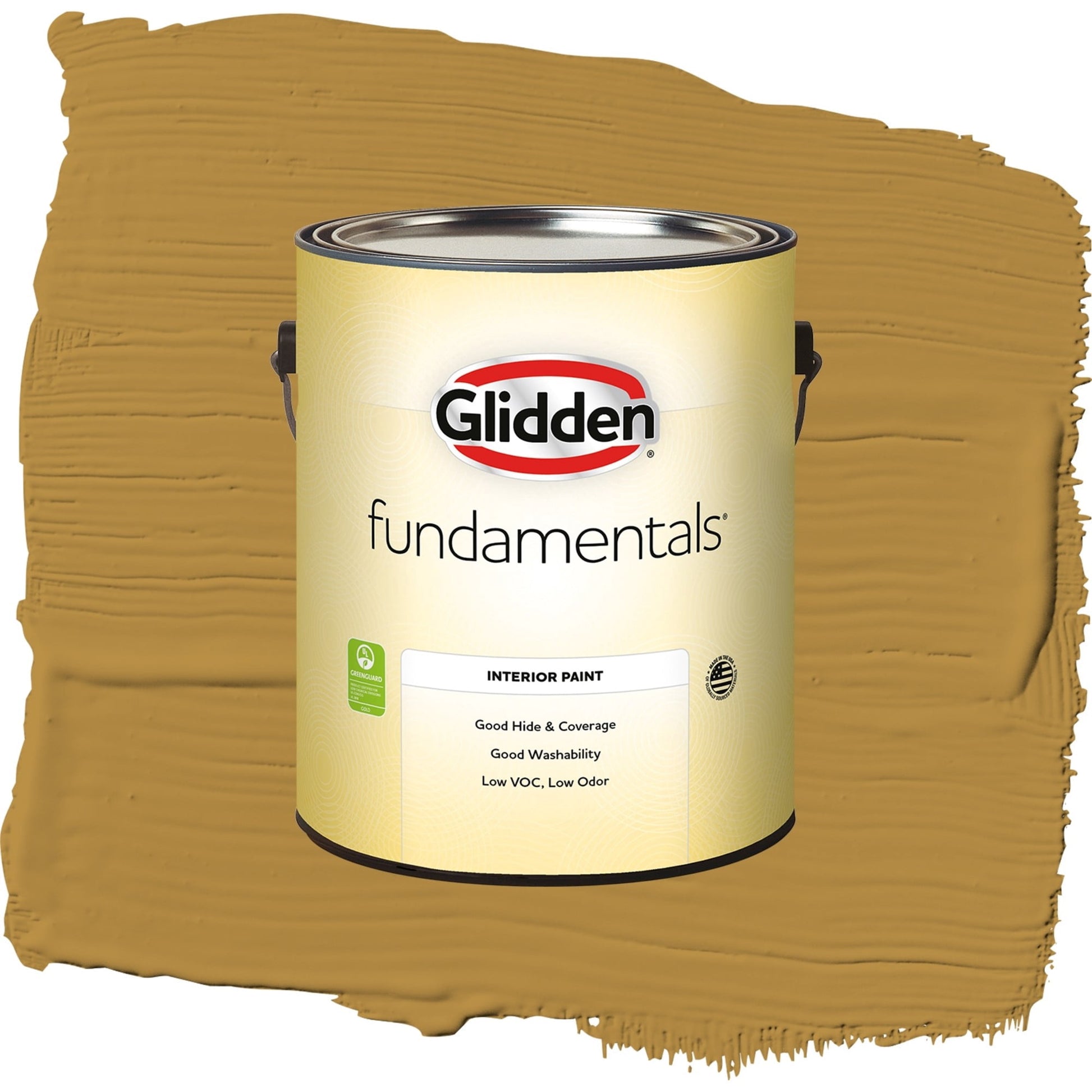 Glidden Fundamentals Butterscotch Ripple / Yellow, Semi-Gloss Interior Paint, 1 Gallon