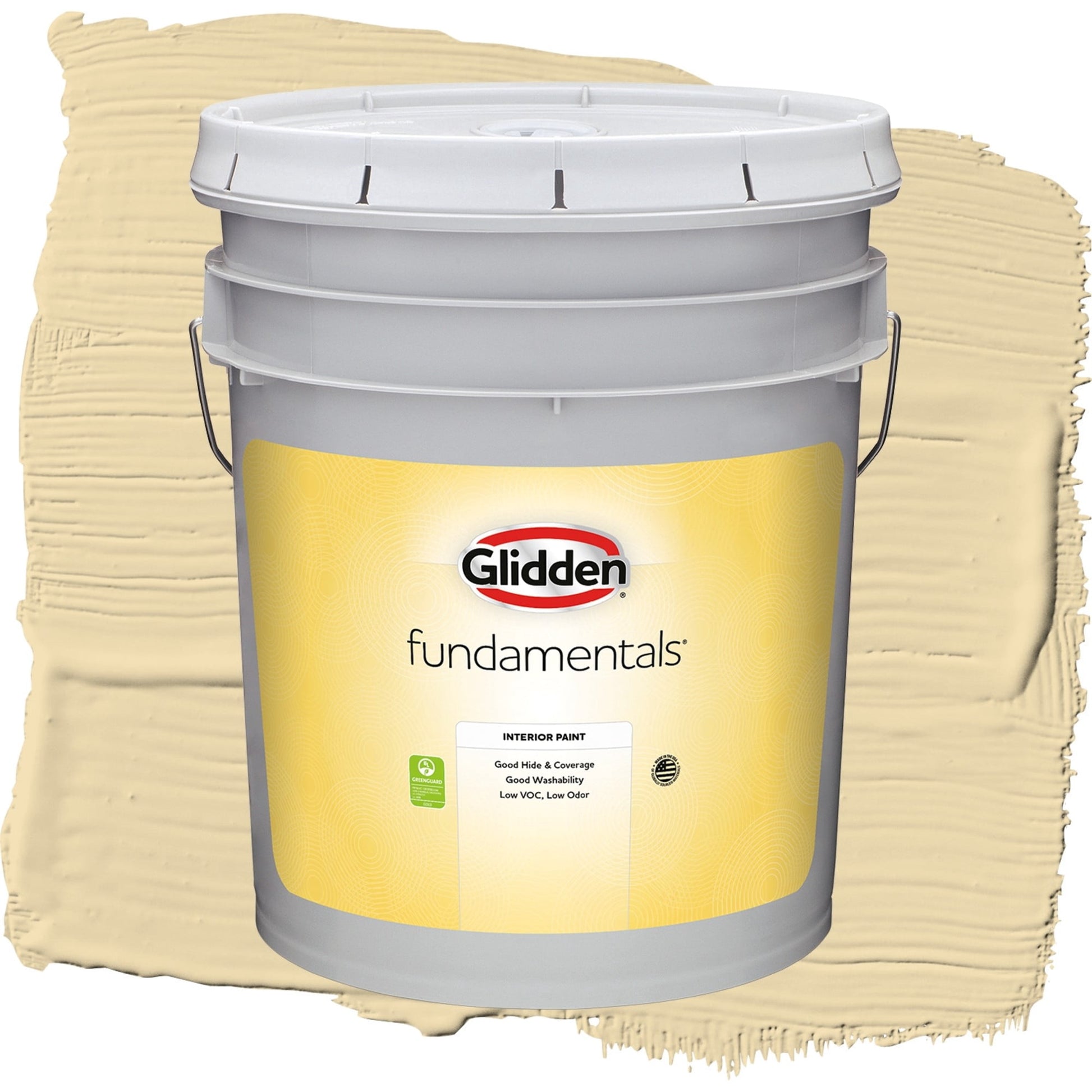 Glidden Fundamentals Caramelized Pears / Yellow, Flat Interior Paint, 5 Gallon