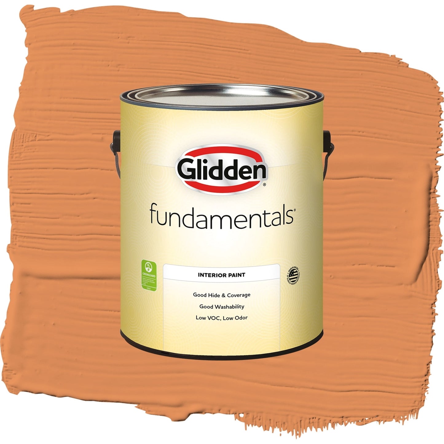 Glidden Fundamentals Carrot Cake / Orange, Semi-Gloss Interior Paint, 1 Gallon