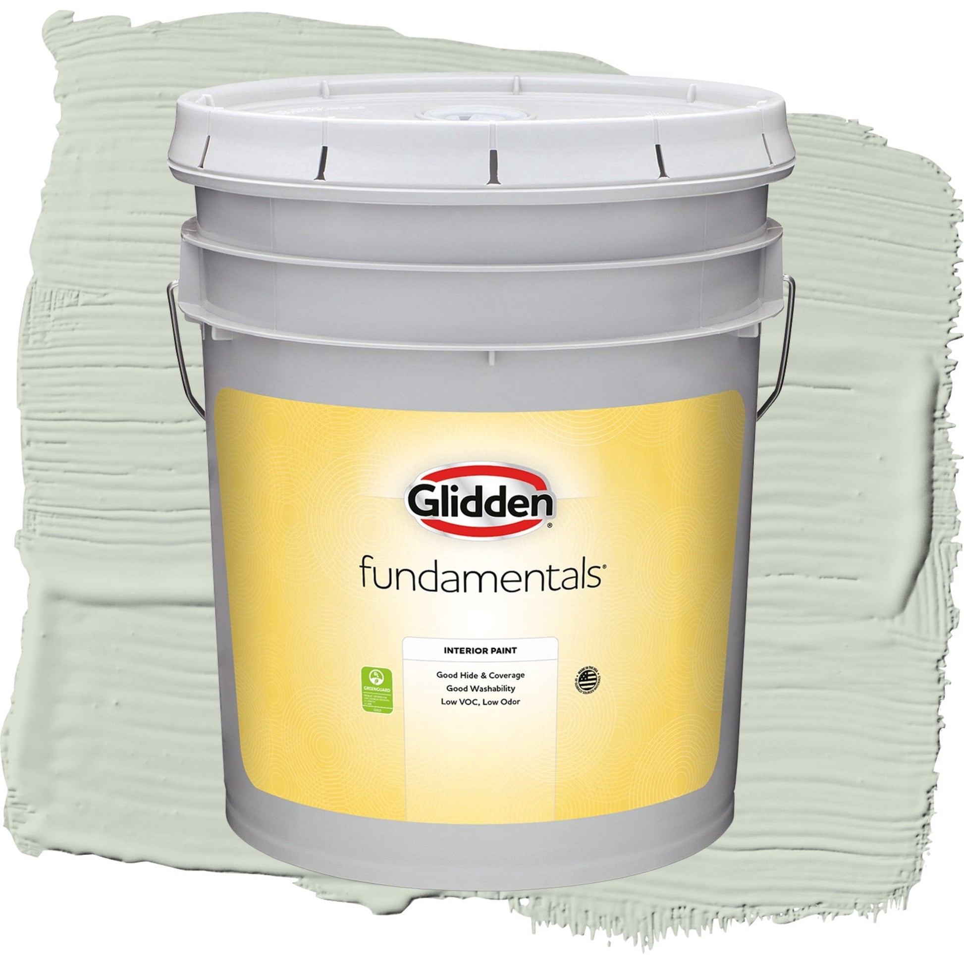 Glidden Fundamentals Castaway / Green, Flat Interior Paint, 5 Gallon