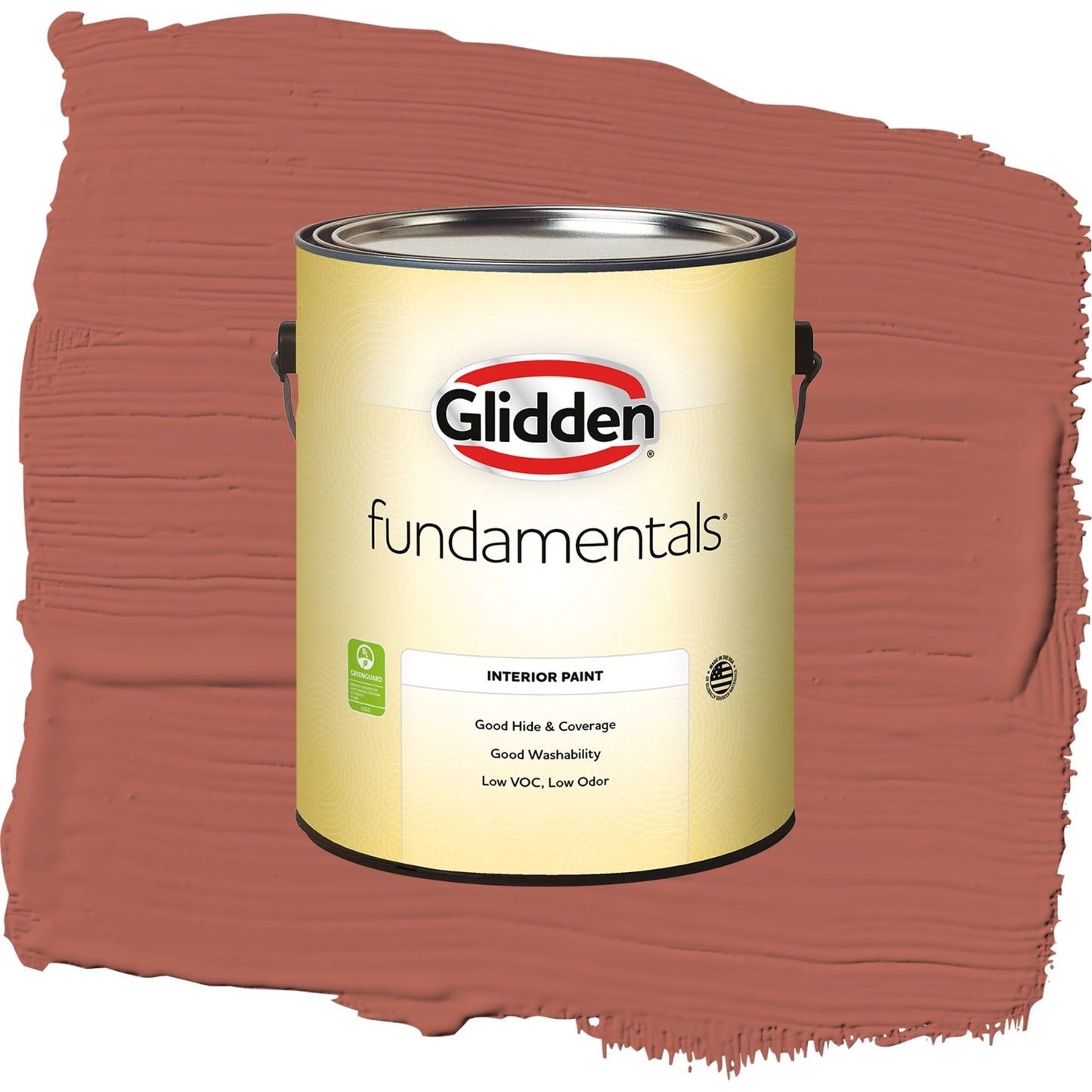 Glidden Fundamentals Cinnabar / Red, Eggshell Interior Paint, 1 Gallon