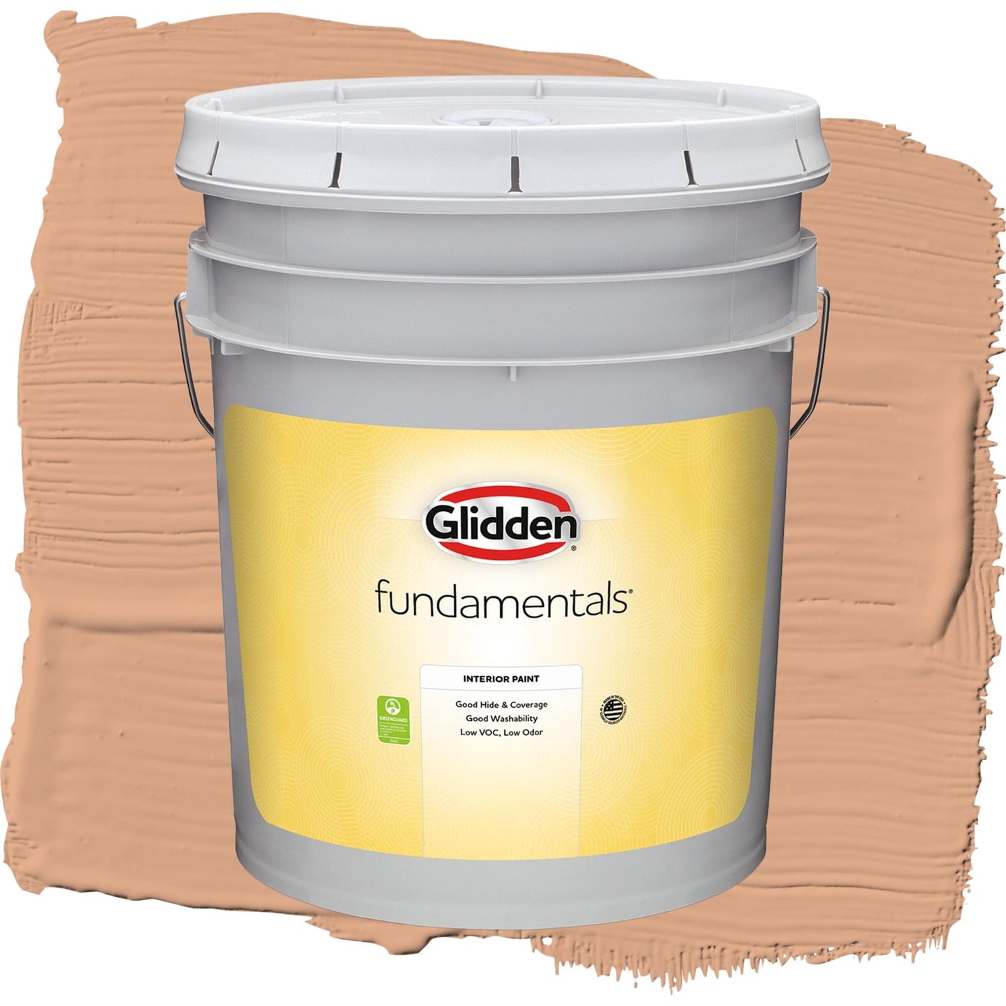Glidden Fundamentals Clay Fire / Orange, Flat Interior Paint, 5 Gallon
