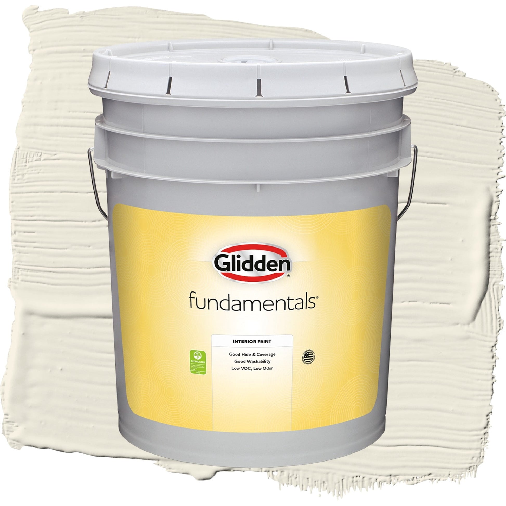 Glidden Fundamentals Cold Foam / White Flat Interior Paint, 5 Gallon